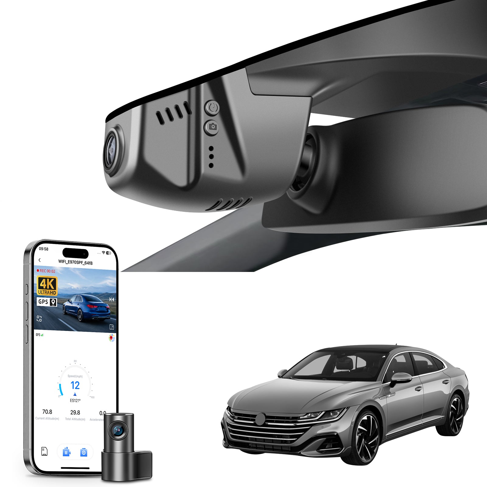 Mangoal Dash Cam for Volkswagen Arteon 2018-2024 (Model B)