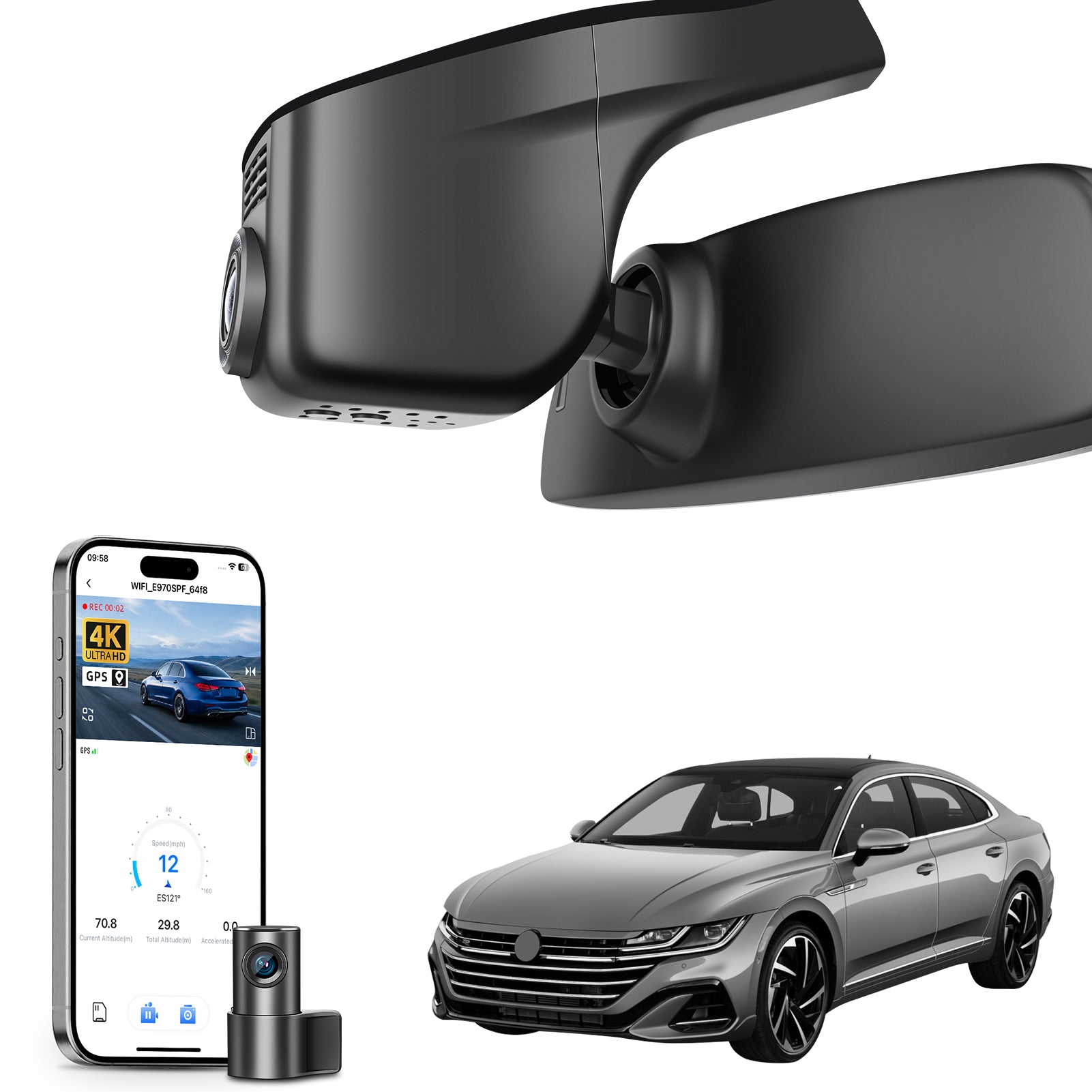 Mangoal HDR Dash Cam STARVIS 2 for Volkswagen Arteon 2018-2024(Model A)