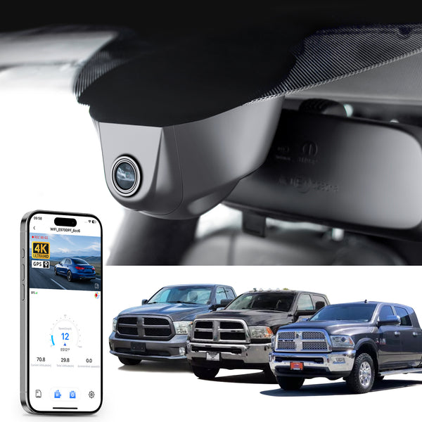 Mangoal HDR Dash Cam STARVIS 2 for 4th Gen Dodge RAM 1500/2500/3500, 1500 Classic (Model A)