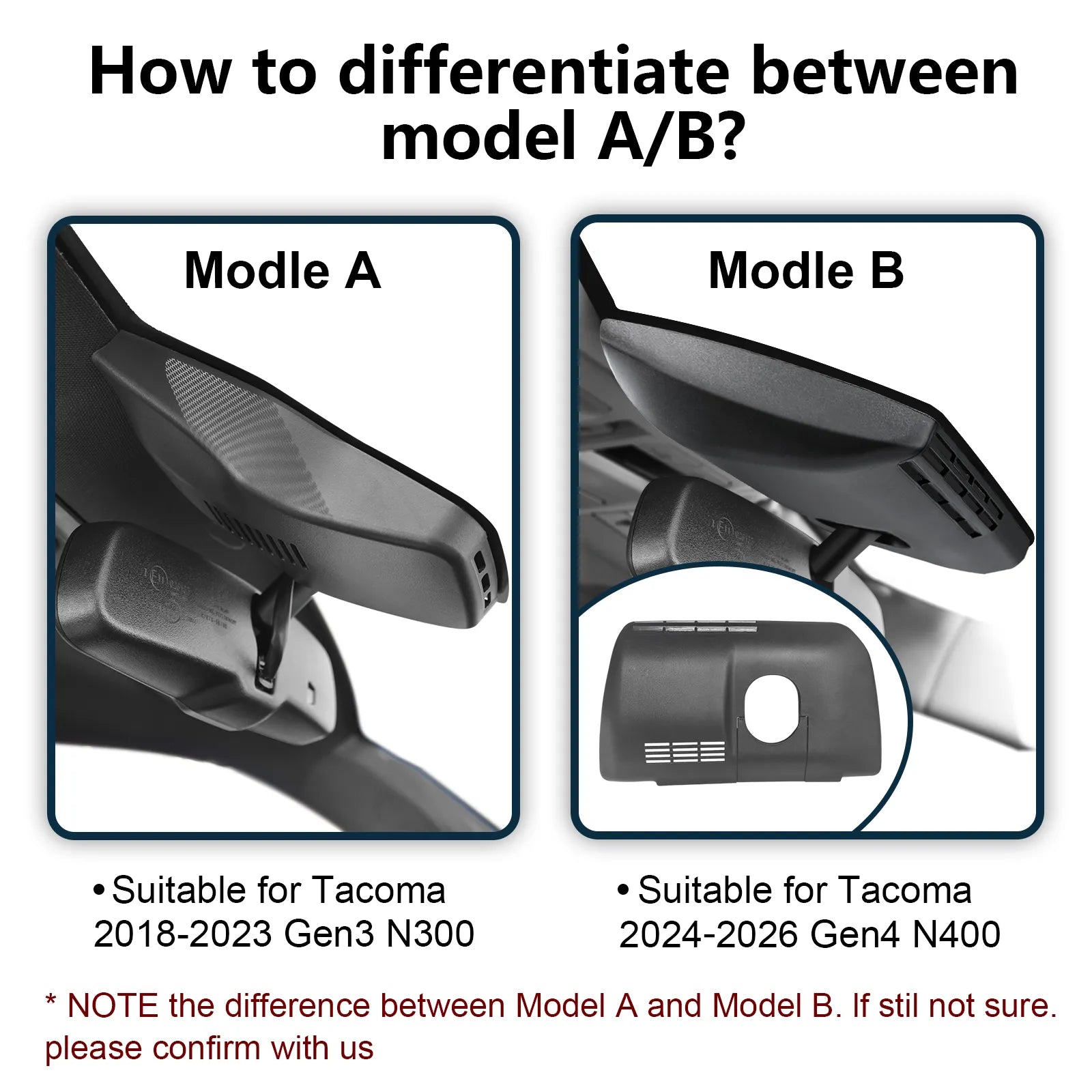 Mangoal Dash Cam for Toyota Tacoma & Hybrid 2024-2026 (Model B)