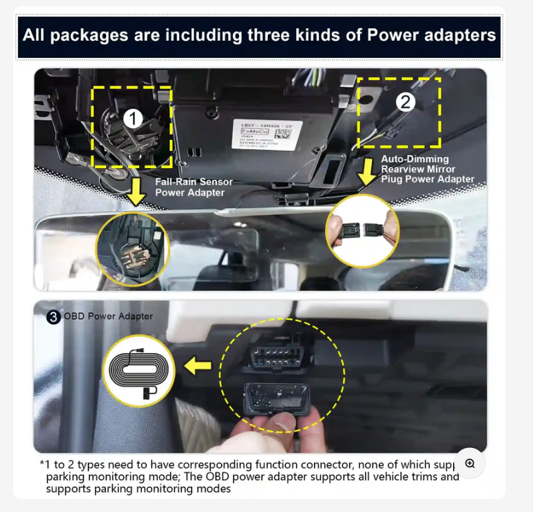 MANGOAL Dash Cam (GPS Included) for Ford Bronco Sport 2021+