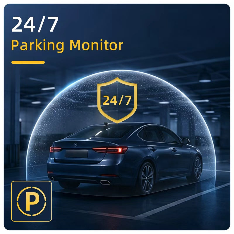 Dash cam parking monitor protecting vehicles while parked