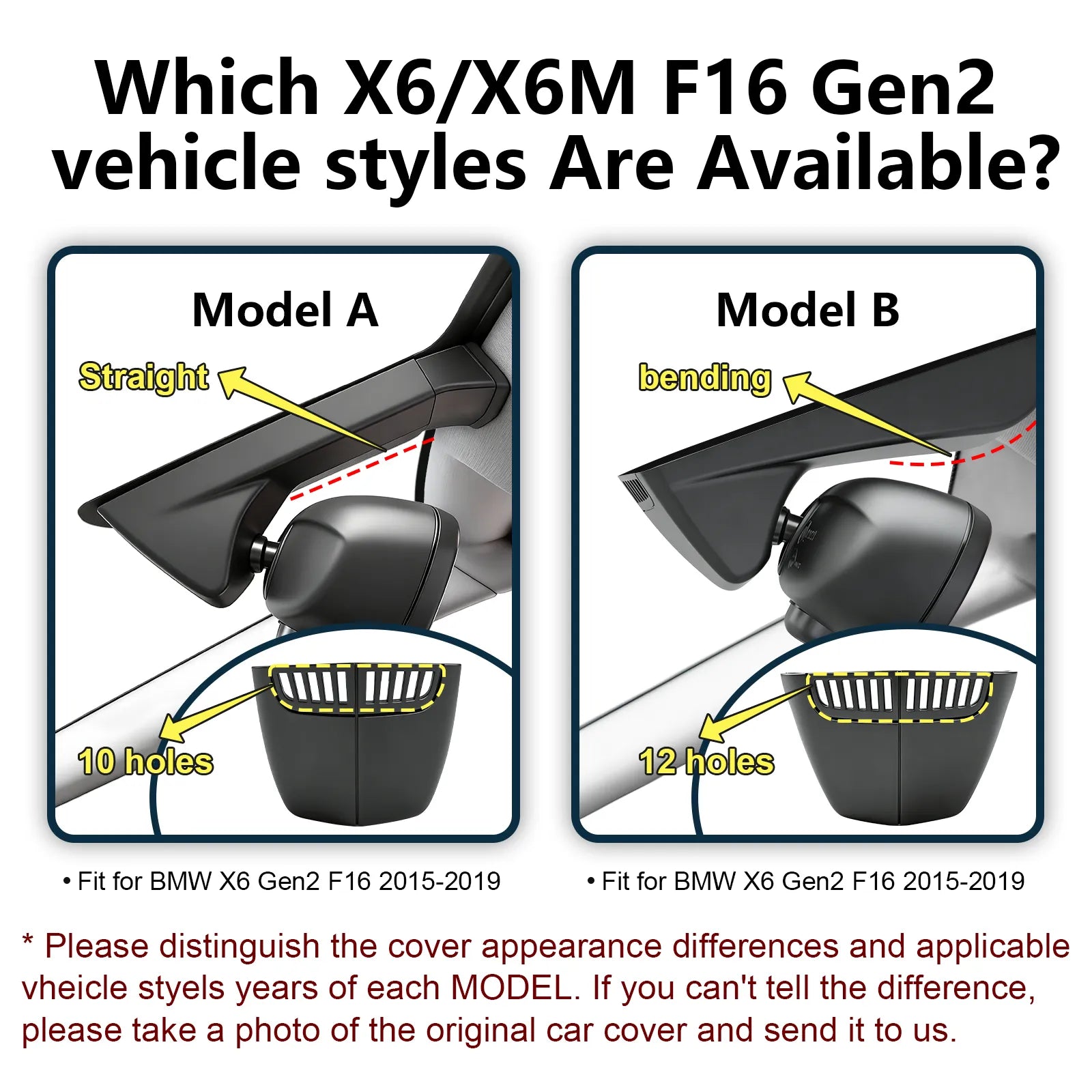 Mangoal Dash Cam for BMW X6 Gen2 F16 2015-2019, X6M (Model A)