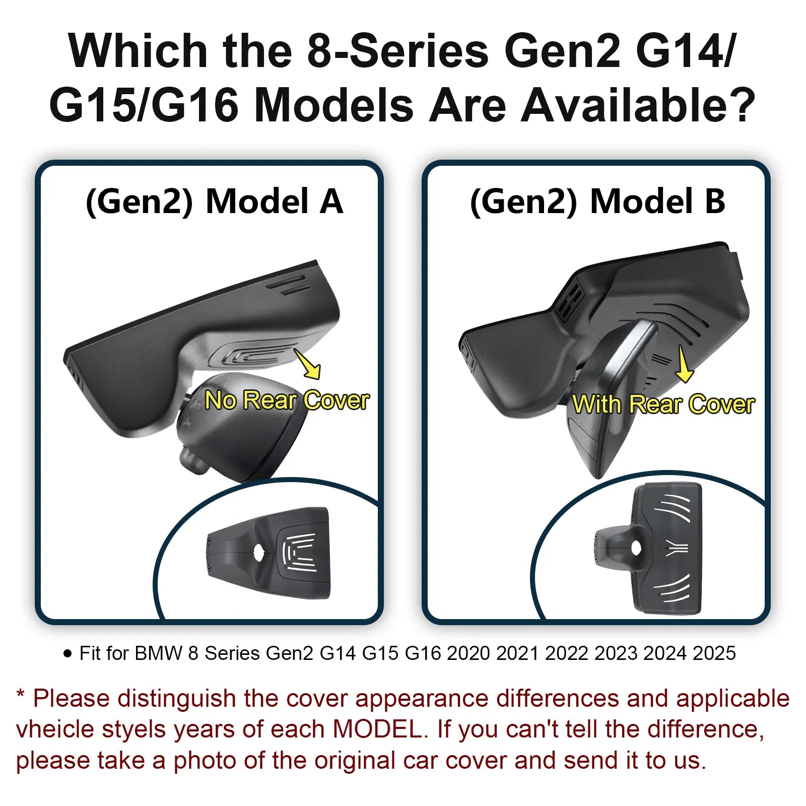 Mangoal Front 4K HDR Dash Cam STARVIS 2 for BMW 8 Series Gen2 G14 G15 G16 2020-2026(Model A)