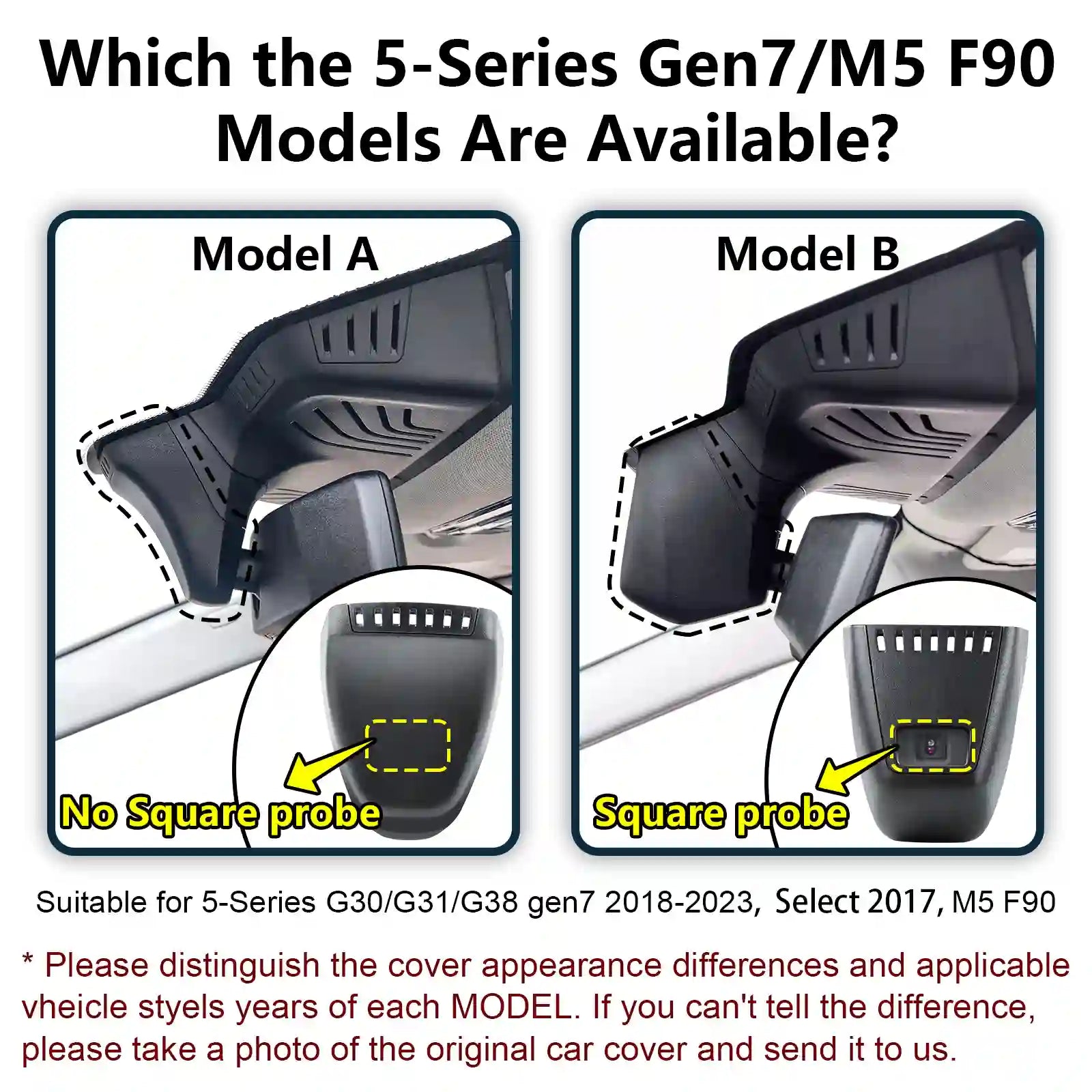 Comparison of two car cover models with text explaining model differences.