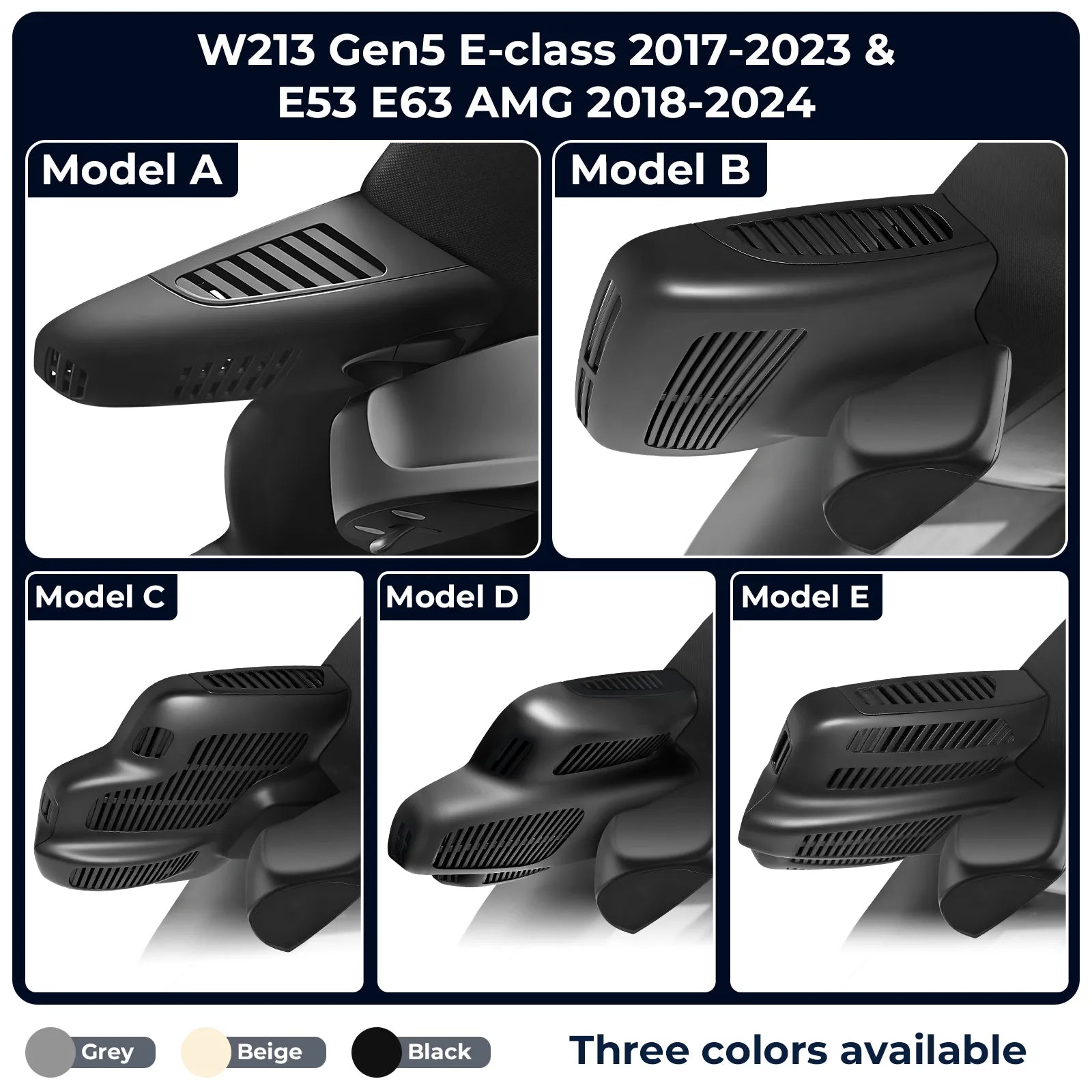 Mangoal Dash Cam for Mercedes-Benz E-class W213 Gen5 2017-2023 & E53 E63 AMG 2018-2024 (Model E)