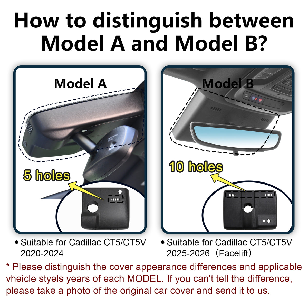 MANGOAL Dash Cam (GPS Included) for Cadillac CT5/CT5 V 2020-2024(Model A)