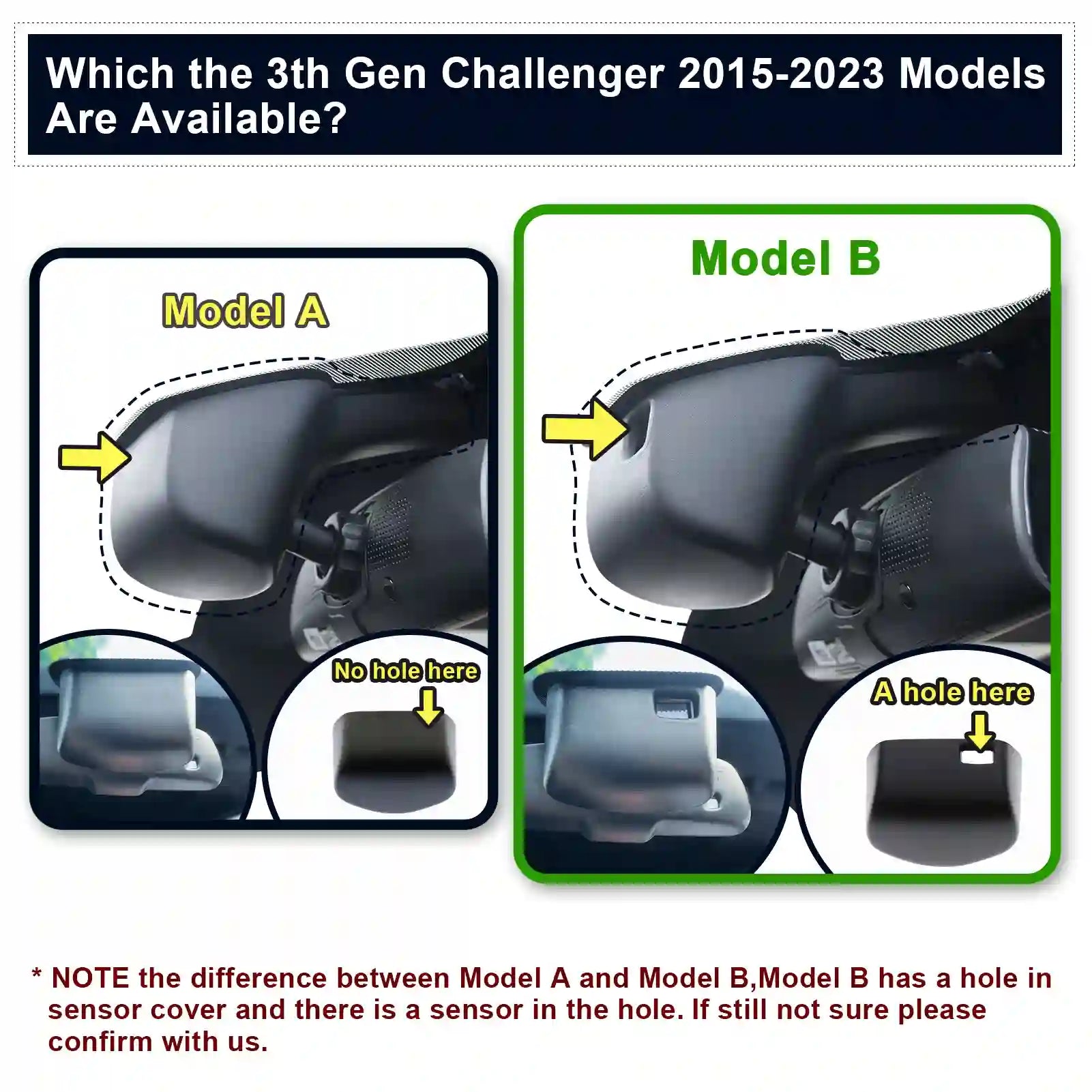 dodge challenger model B dash camera