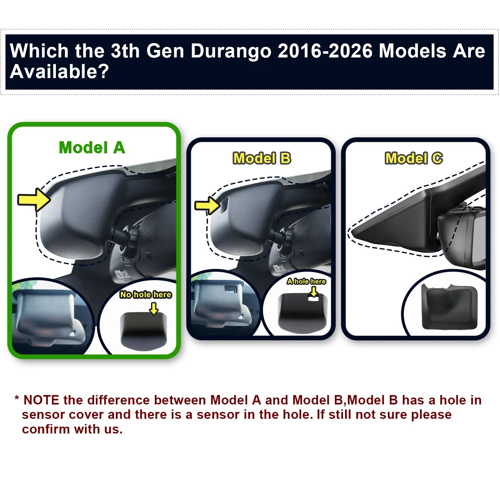 Mangoal Dash Cam for Dodge Durango 2016-2026 (Model A)