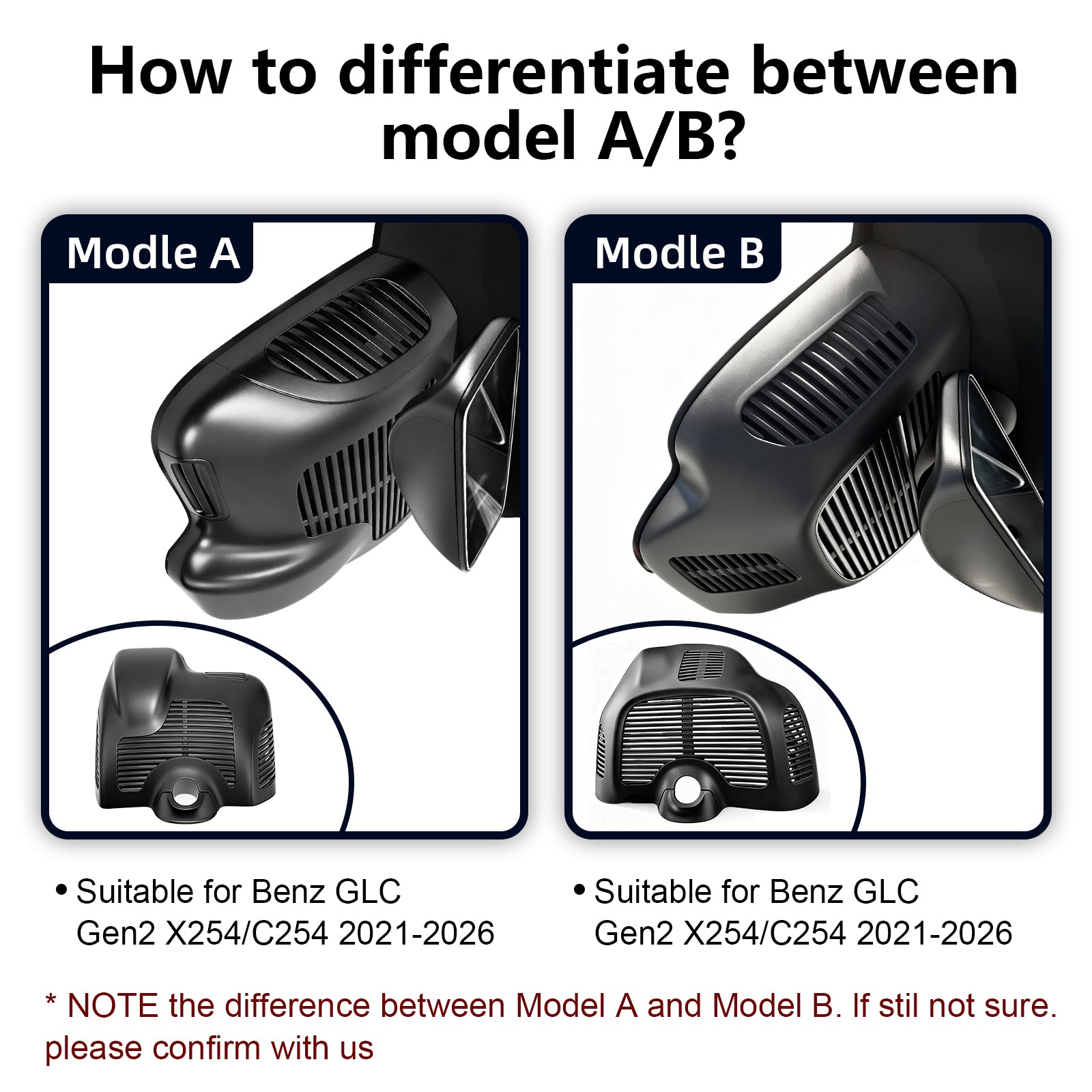 Mangoal Dash Cam for Mercedes-Benz GLC Gen2 X254/C254 2021-2026(Model A)