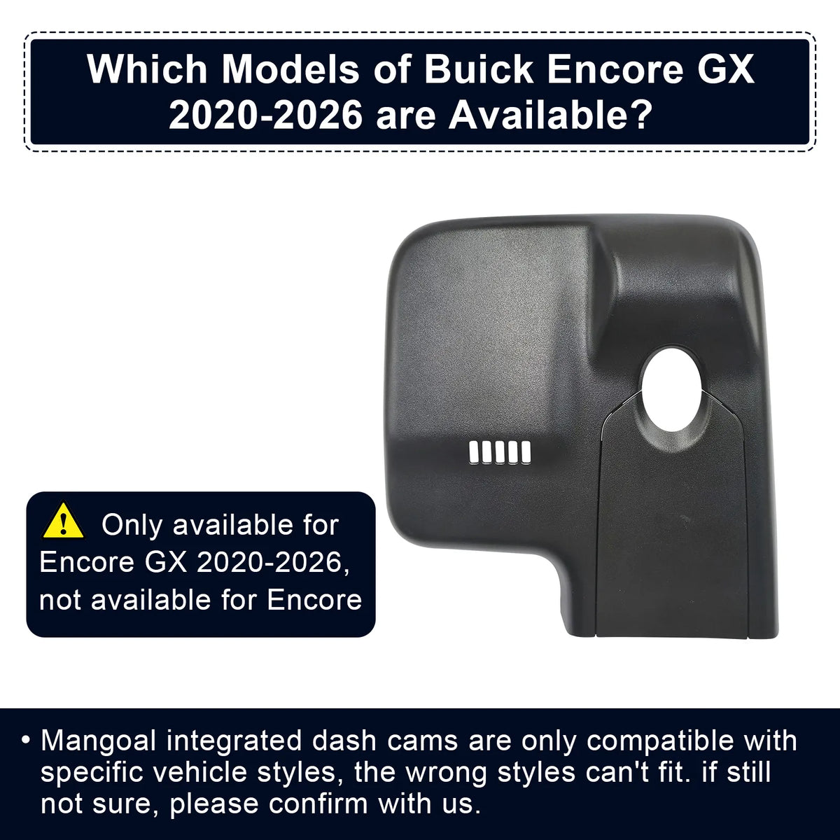 MANGOAL HDR Dash Cam STARVIS 2 for Buick Encore GX 2020-2026