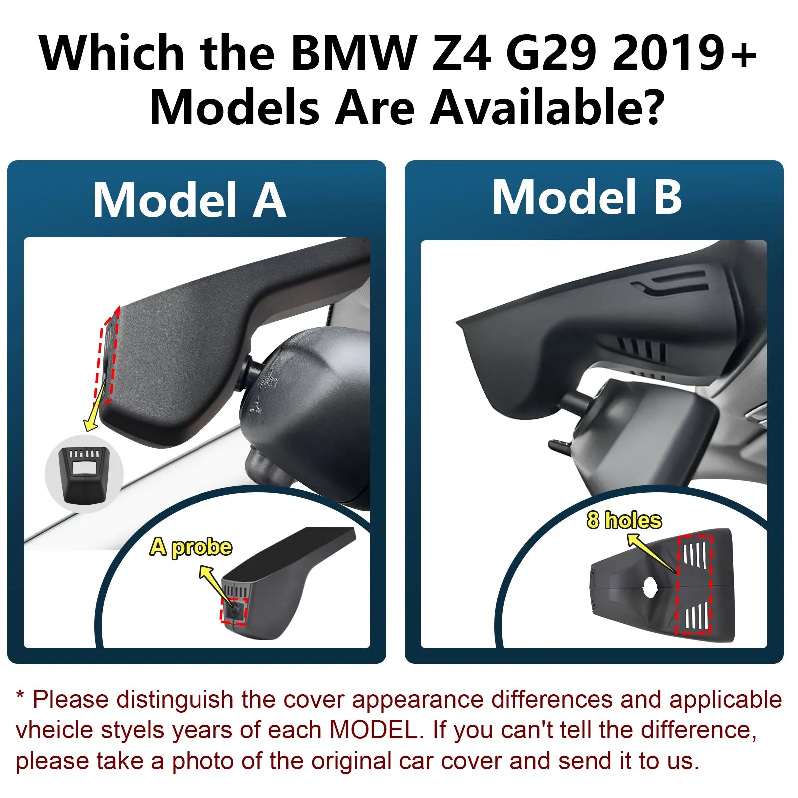 Mangoal Front 4K & Rear 2K HDR Dash Cam, Dual STARVIS 2, for BMW Z4 G29 2019-2026(Model B)