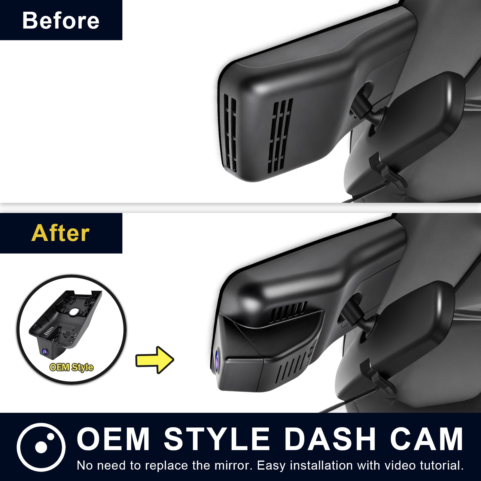 Mangoal Dash Cam for Toyota Yaris Cross & Yaris 2020-2023
