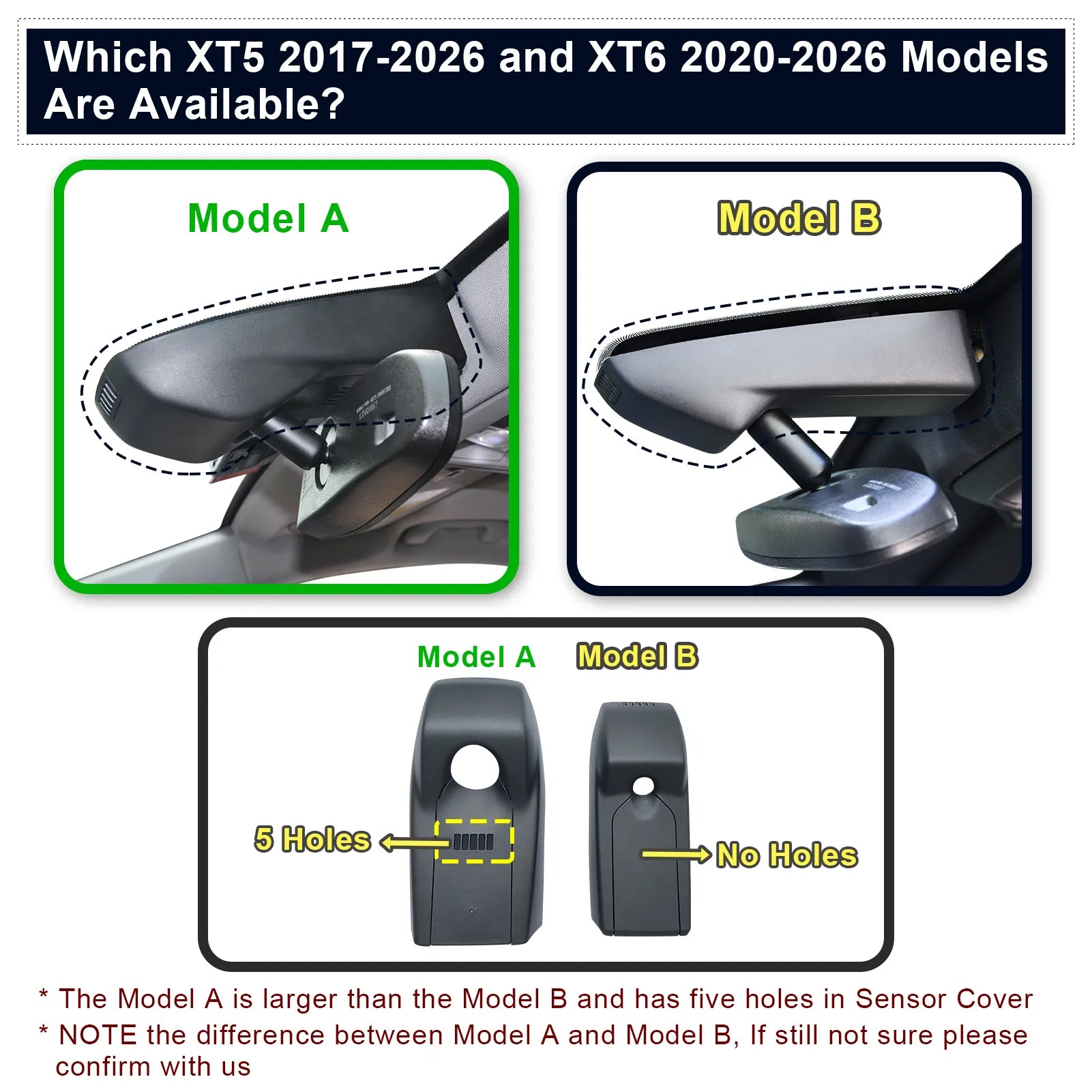 Mangoal Dash Cam for Cadillac XT5 2017-2026 XT6 2020-2026 (Model A)