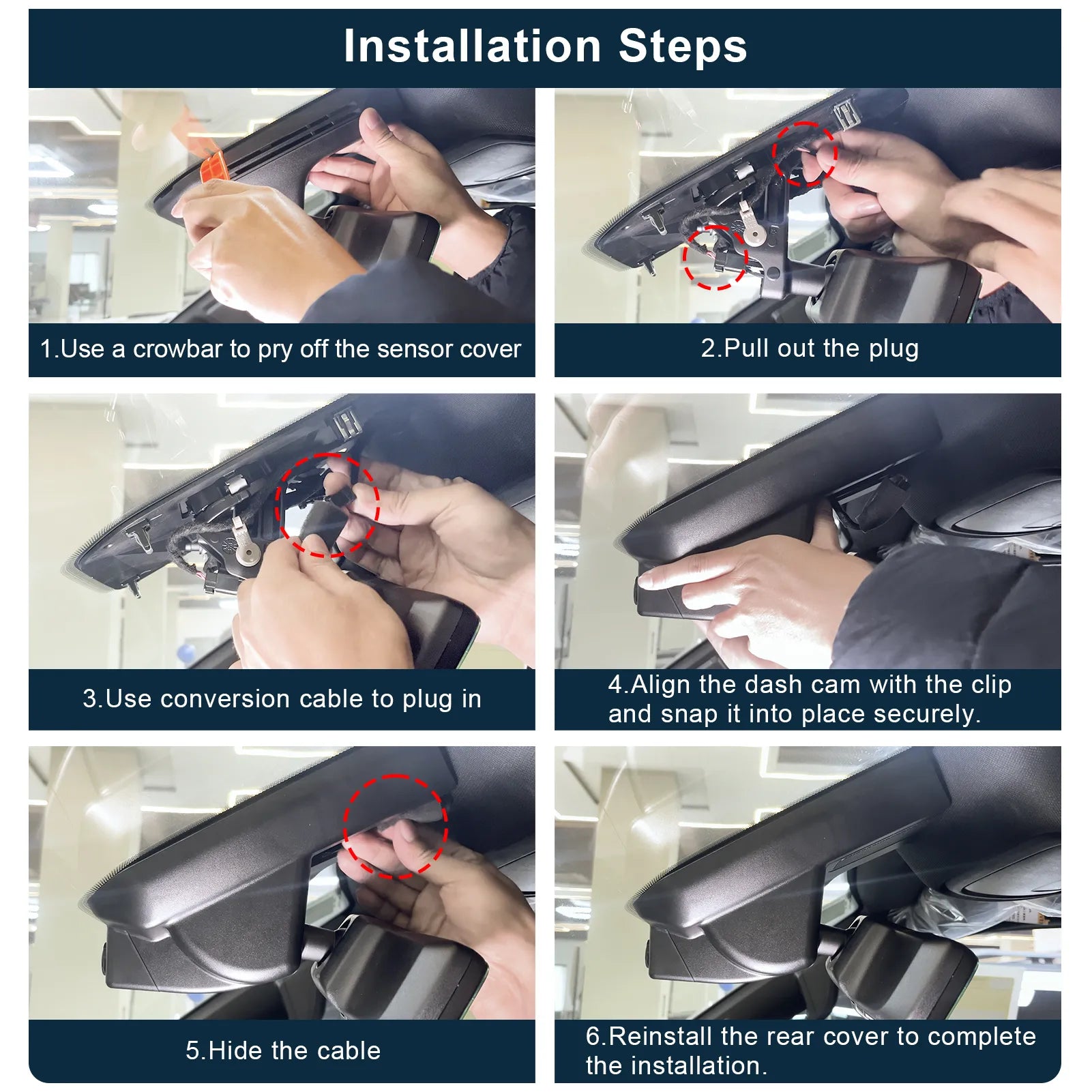 Mangoal Front 4K HDR Dash Cam STARVIS 2 for Dodge Gen5 RAM 1500 2025-2027(Model G)
