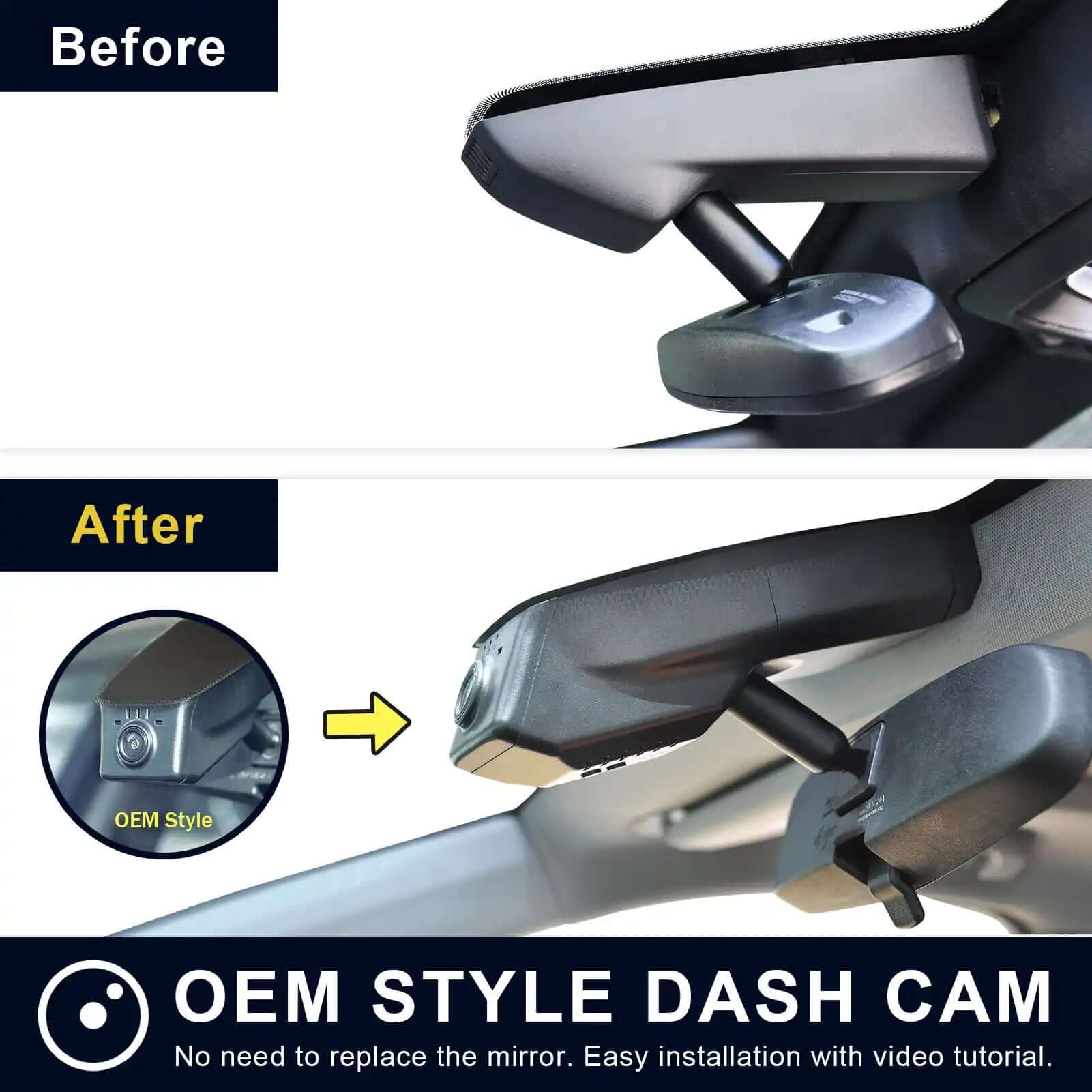 Chevy Blazer  dash cam before & after view