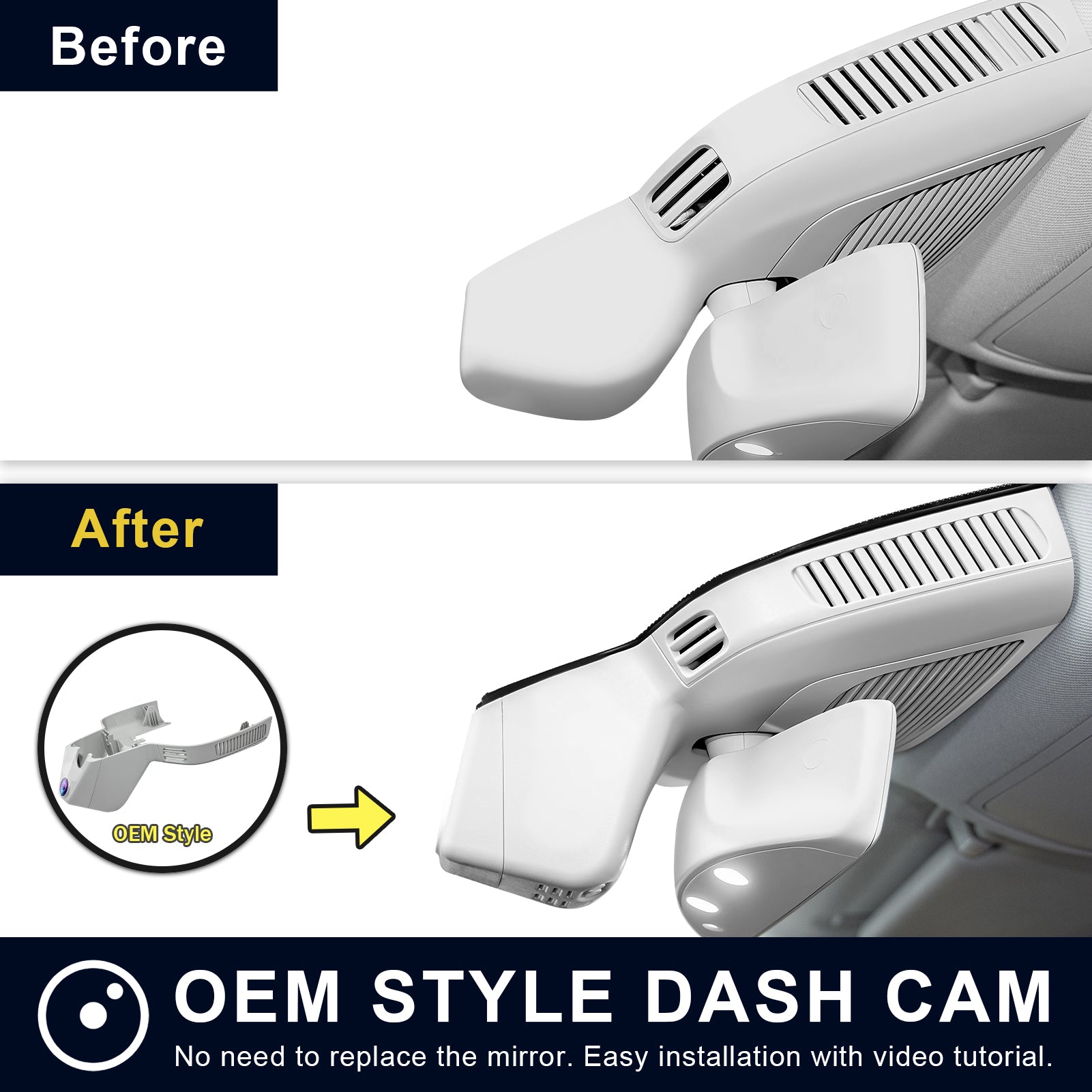 Mangoal HDR Dash Cam, Dual STARVIS 2, for Mercedes-Benz GLE(W167/C167) 2020-2026 & GLS(X167) 2020-2026(Model C)