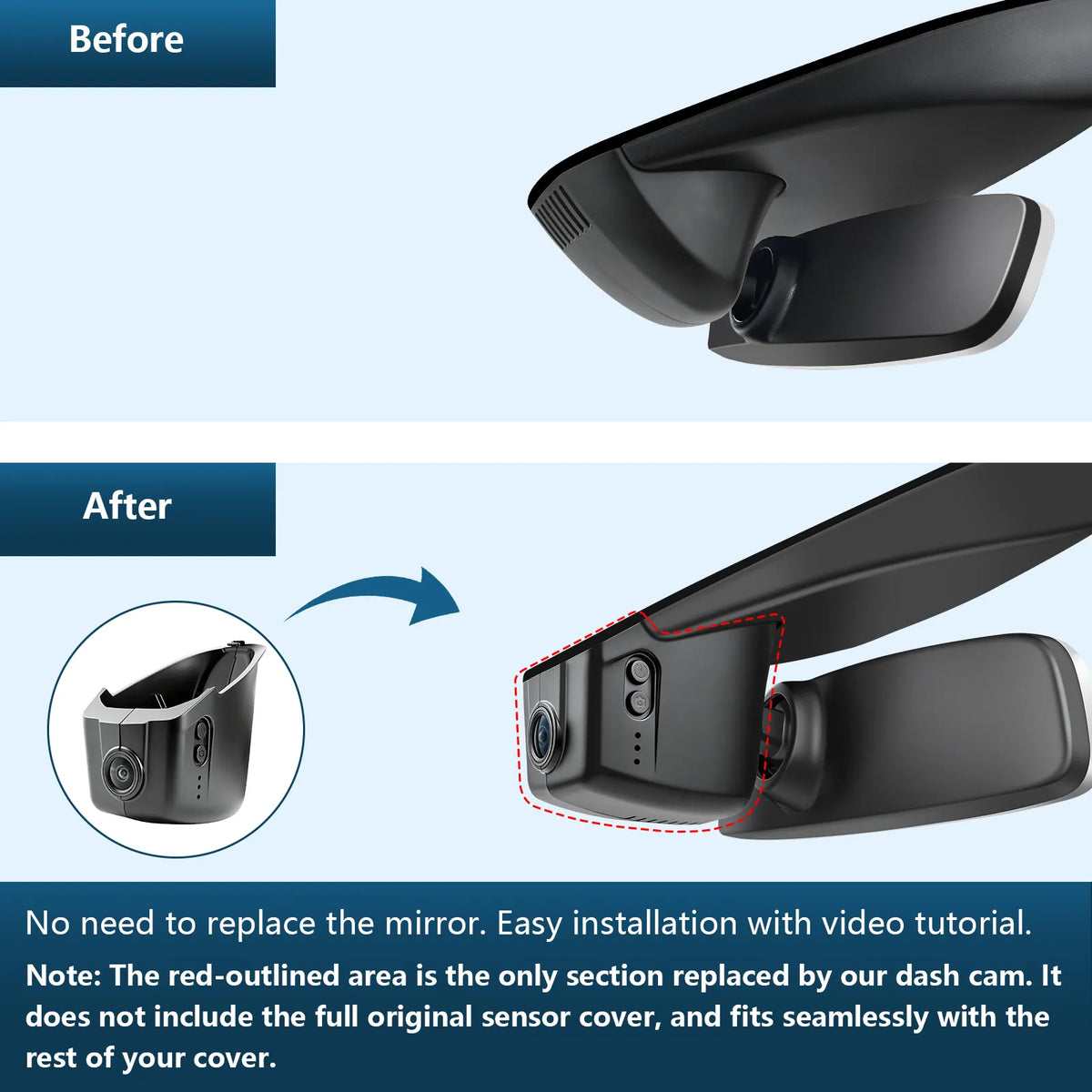 MANGOAL Dash Cam for Volkswagen CC 2012-2017 (Model B)