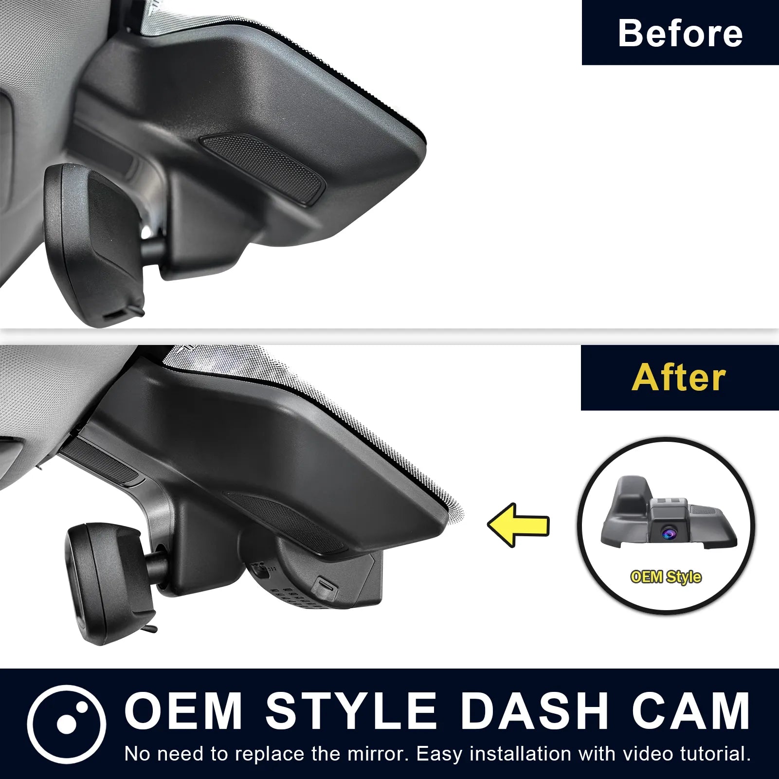 Mangoal Front 4K HDR Dash Cam STARVIS 2 for Jeep Grand Cherokee 2022-2026, Grand Cherokee L 2021-2026 (Model D)