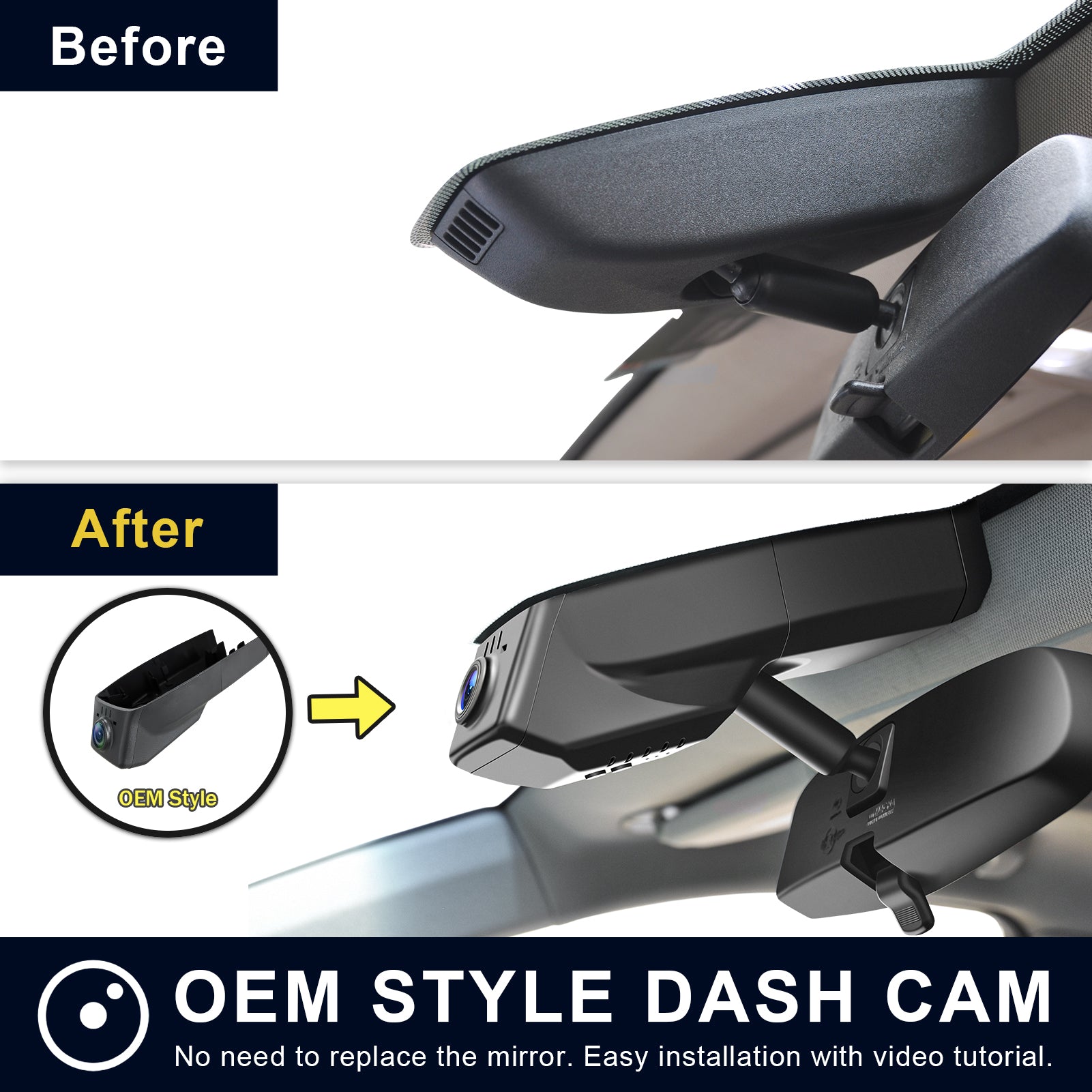 Mangoal Dash Cam for Buick Enclave 2018-2024 (Model B)