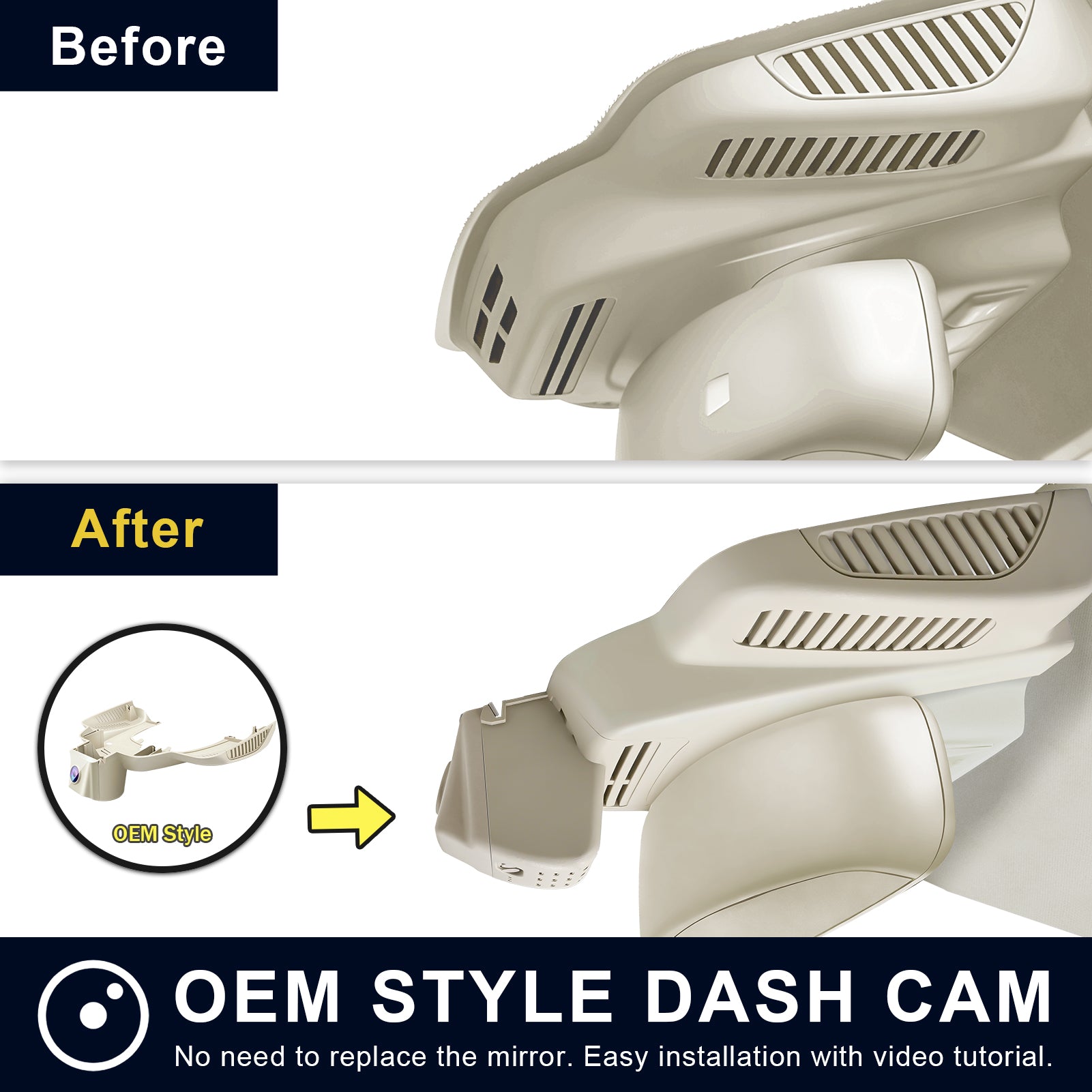 Mangoal HDR Dash Cam, Dual STARVIS 2, for Mercedes-Benz GLE(W166/C292) 2016-2019 & GLS(X166) 2017-2019(Model A )