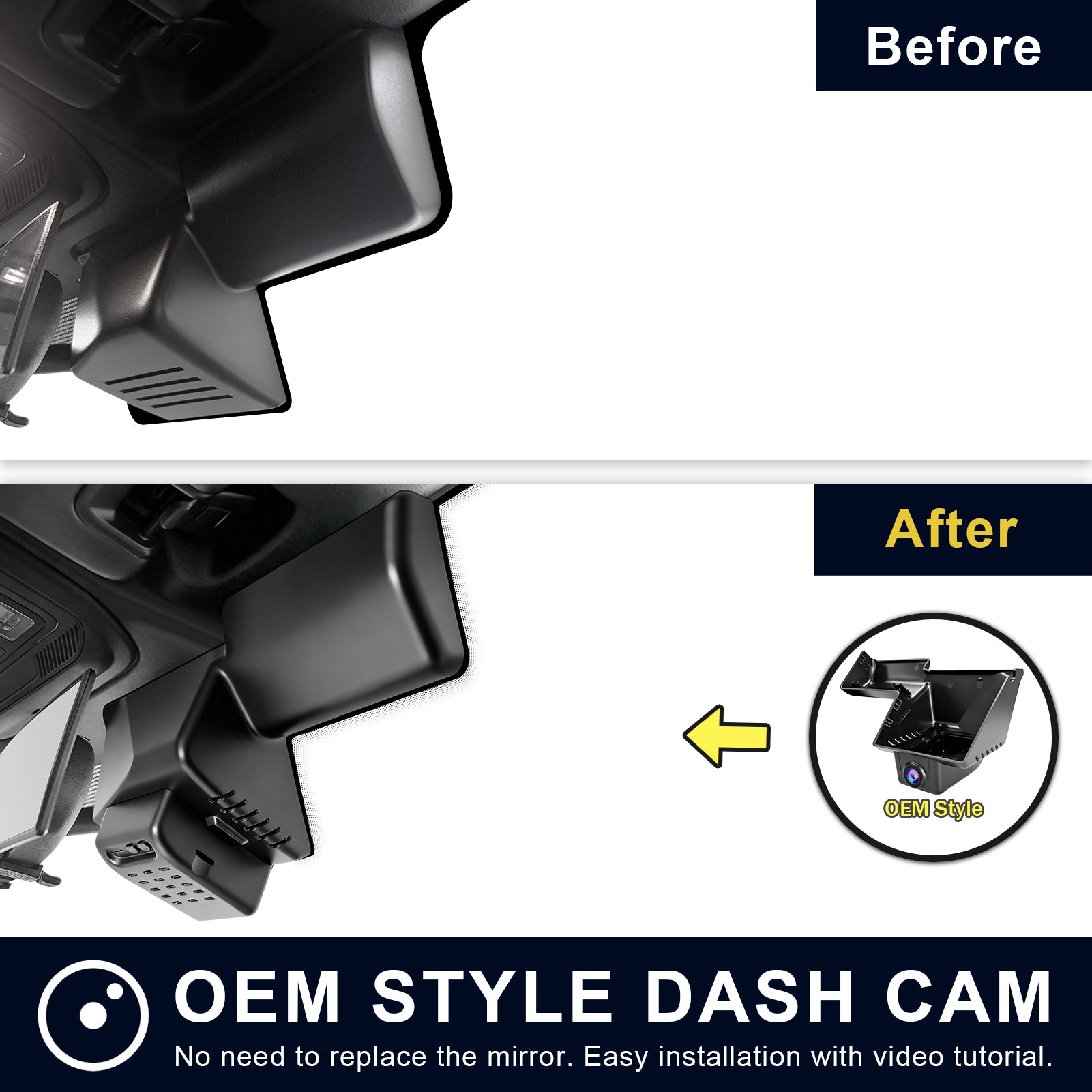 Mangoal Front 4K HDR Dash Cam STARVIS 2 for Ford Bronco 2025 2026(Model B)