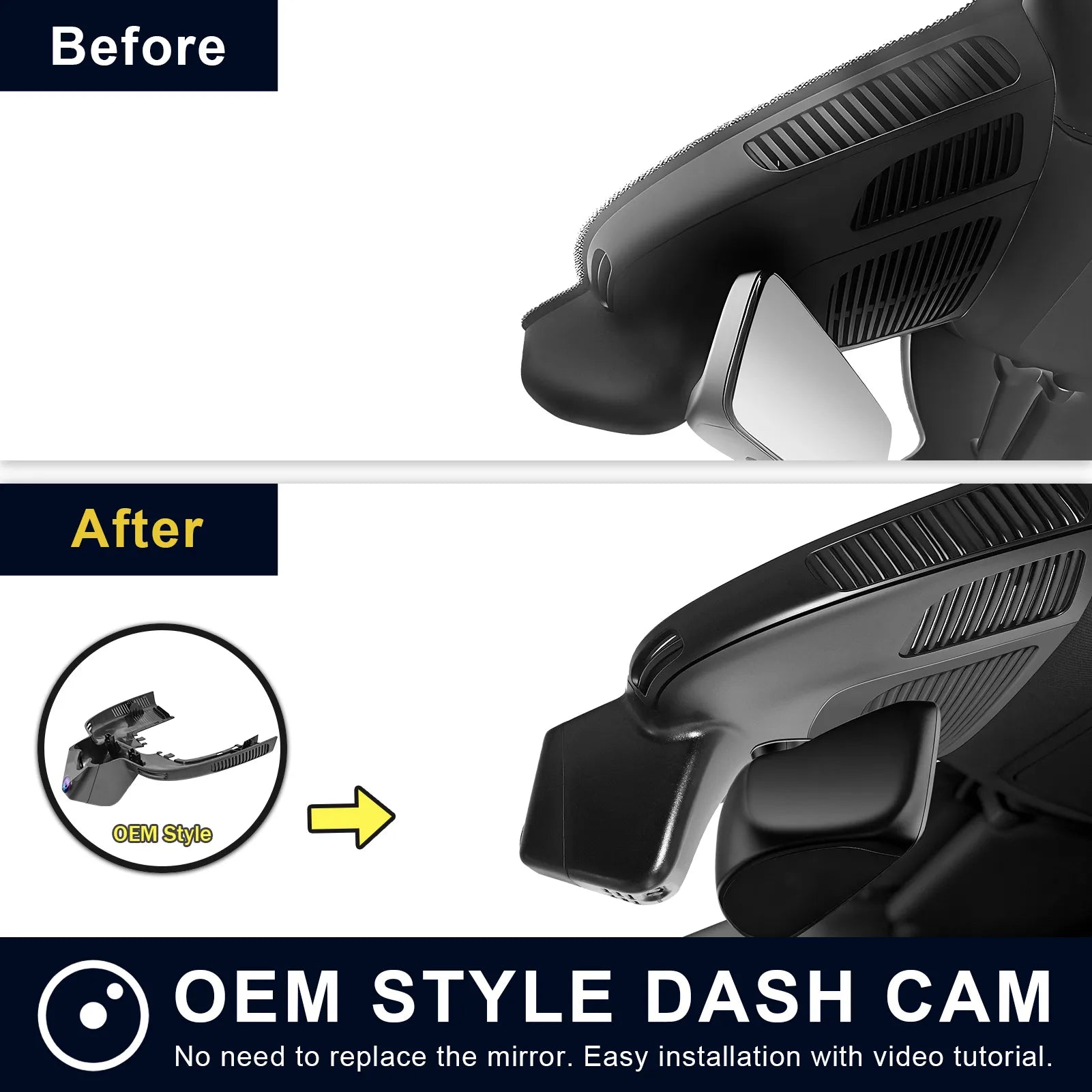 Mangoal HDR Dash Cam, Dual STARVIS 2, for Mercedes-Benz GLE(W167/C167) 2020-2026 & GLS(X167) 2020-2026(Model D)