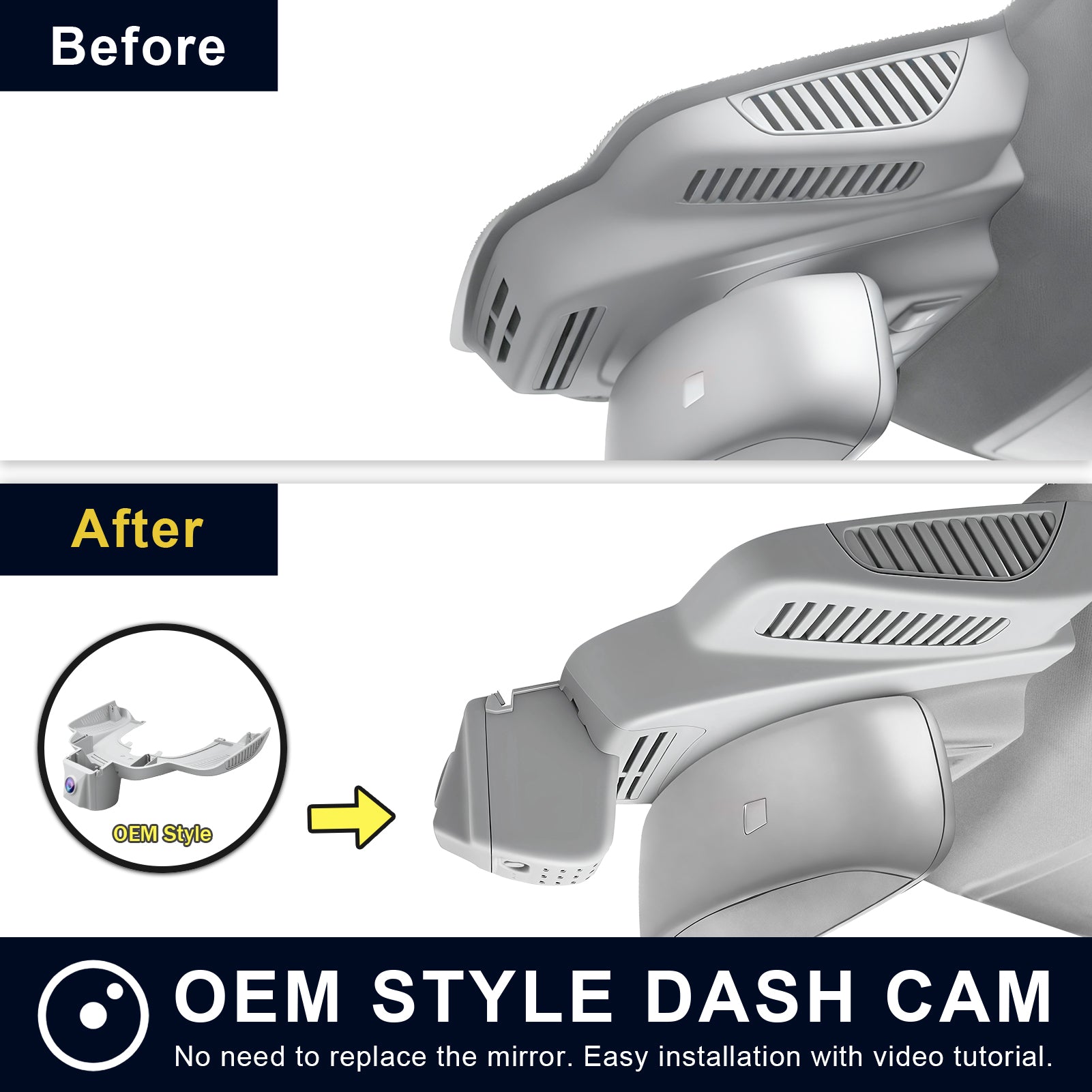 Mangoal HDR Dash Cam, Dual STARVIS 2, for Mercedes-Benz GLE(W166/C292) 2016-2019 & GLS(X166) 2017-2019(Model A )
