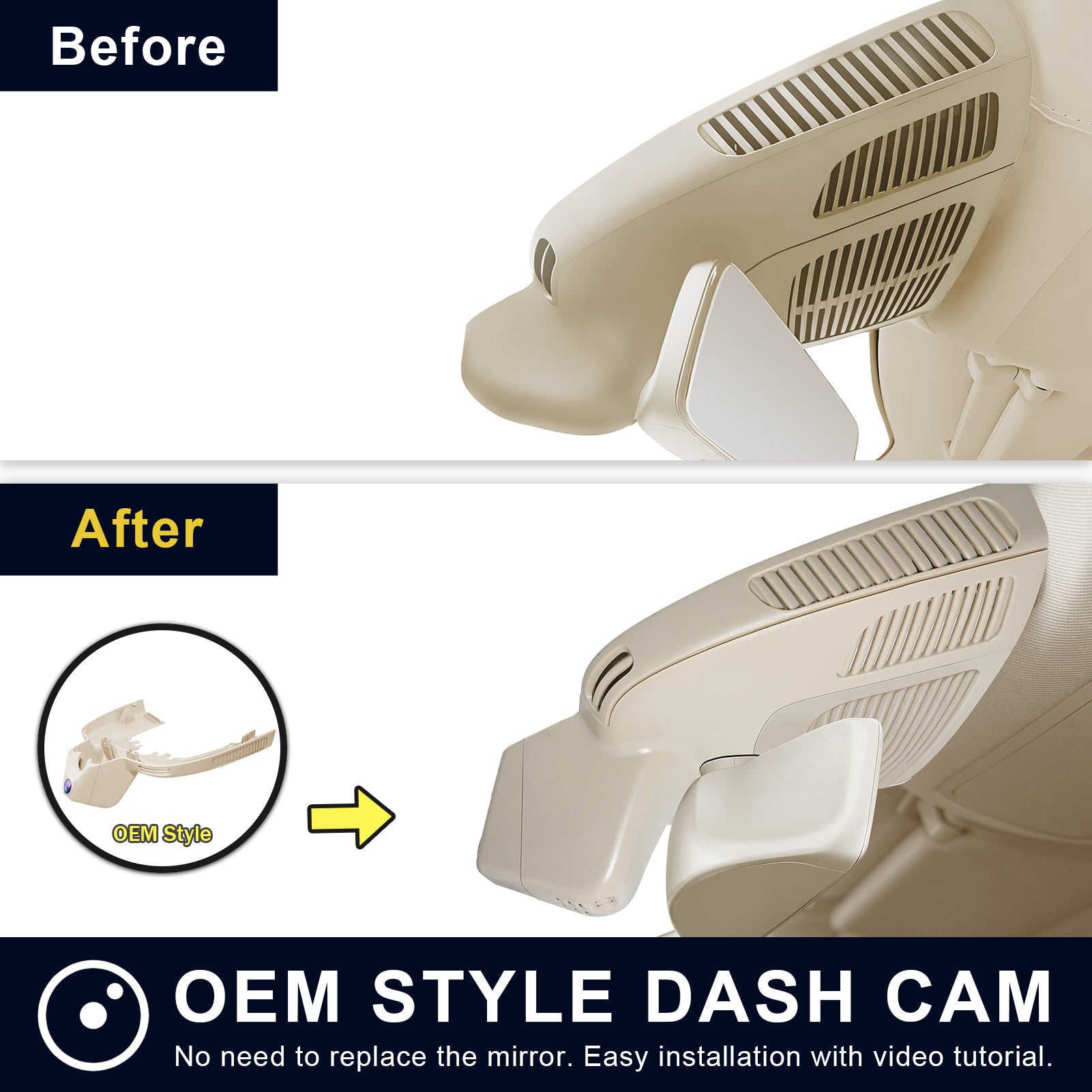 Mangoal HDR Dash Cam, Dual STARVIS 2, for Mercedes-Benz GLE(W167/C167) 2020-2026 & GLS(X167) 2020-2026(Model D)