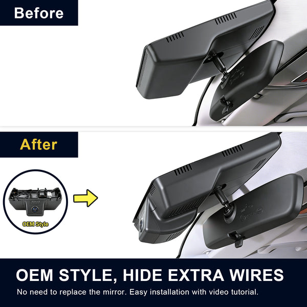 MANGOAL Dash Cam (GPS Included) for Hyundai Tucson & Santa Cruz 2022–2026 (LHD,Left-hand drive）