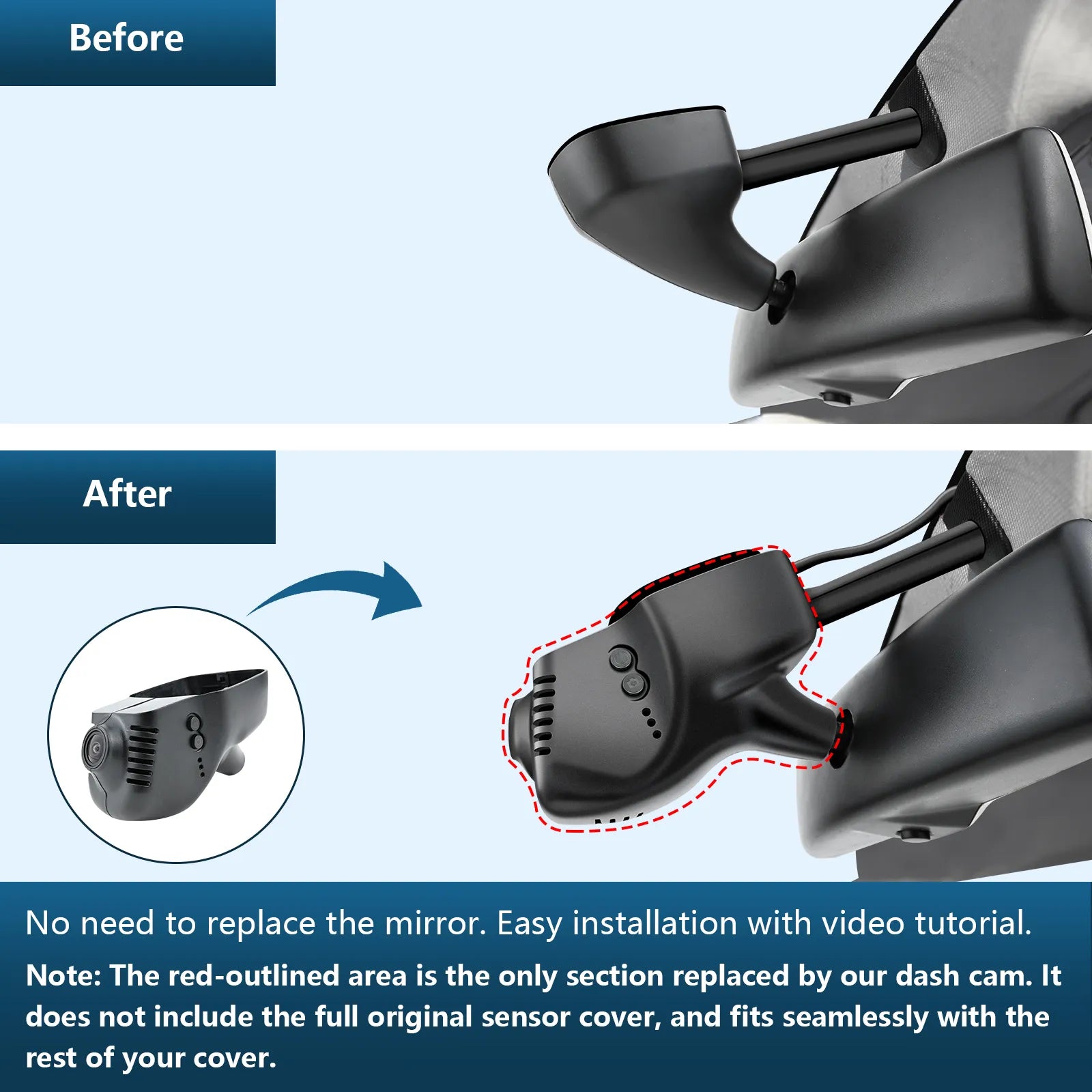 Mangoal Front 4K & Rear 2K HDR Dash Cam, Dual STARVIS 2, for Volkswagen(Model B), Select Beetle, Tiguan, Jetta, Eos, Passat, CC