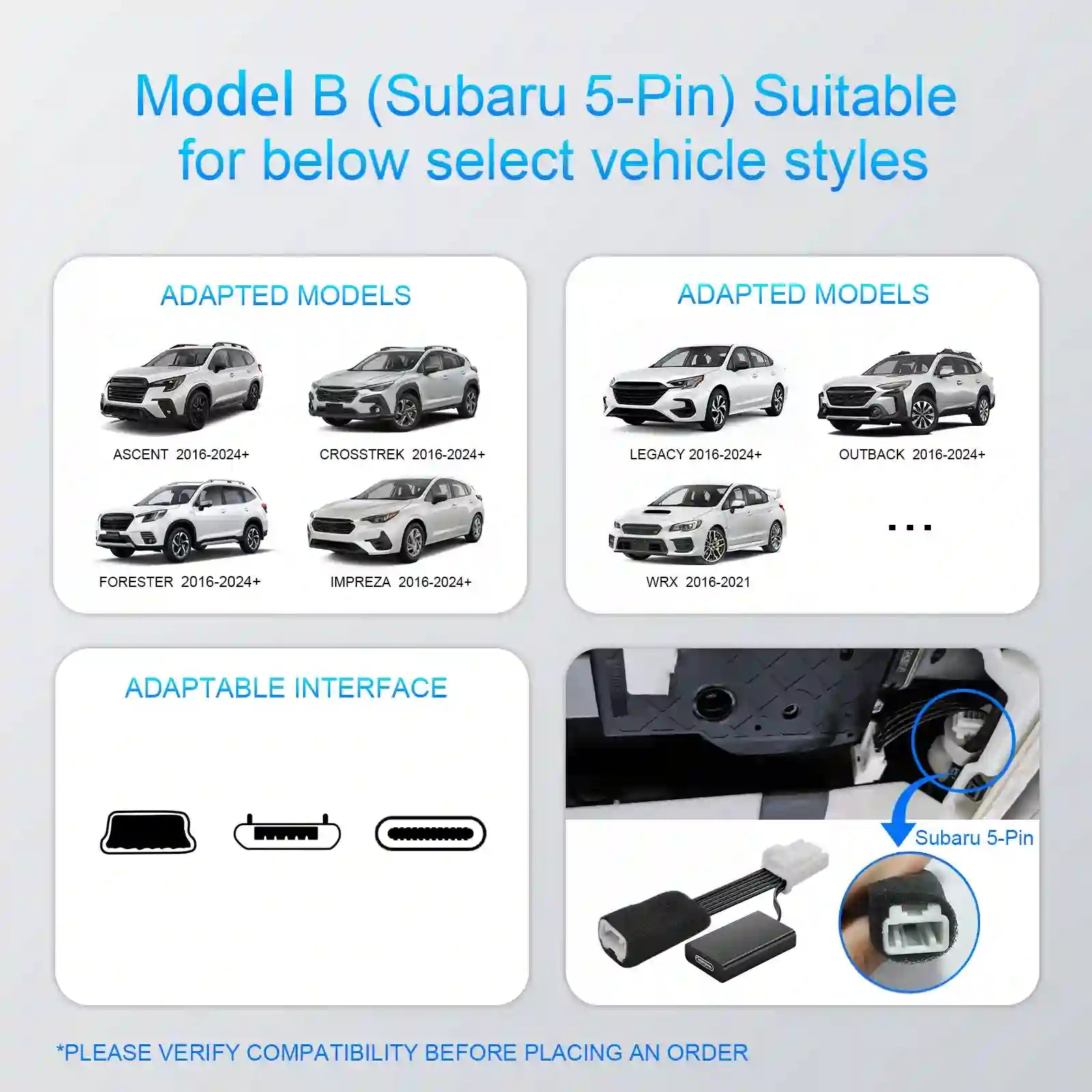 power adapter for subaru all models 