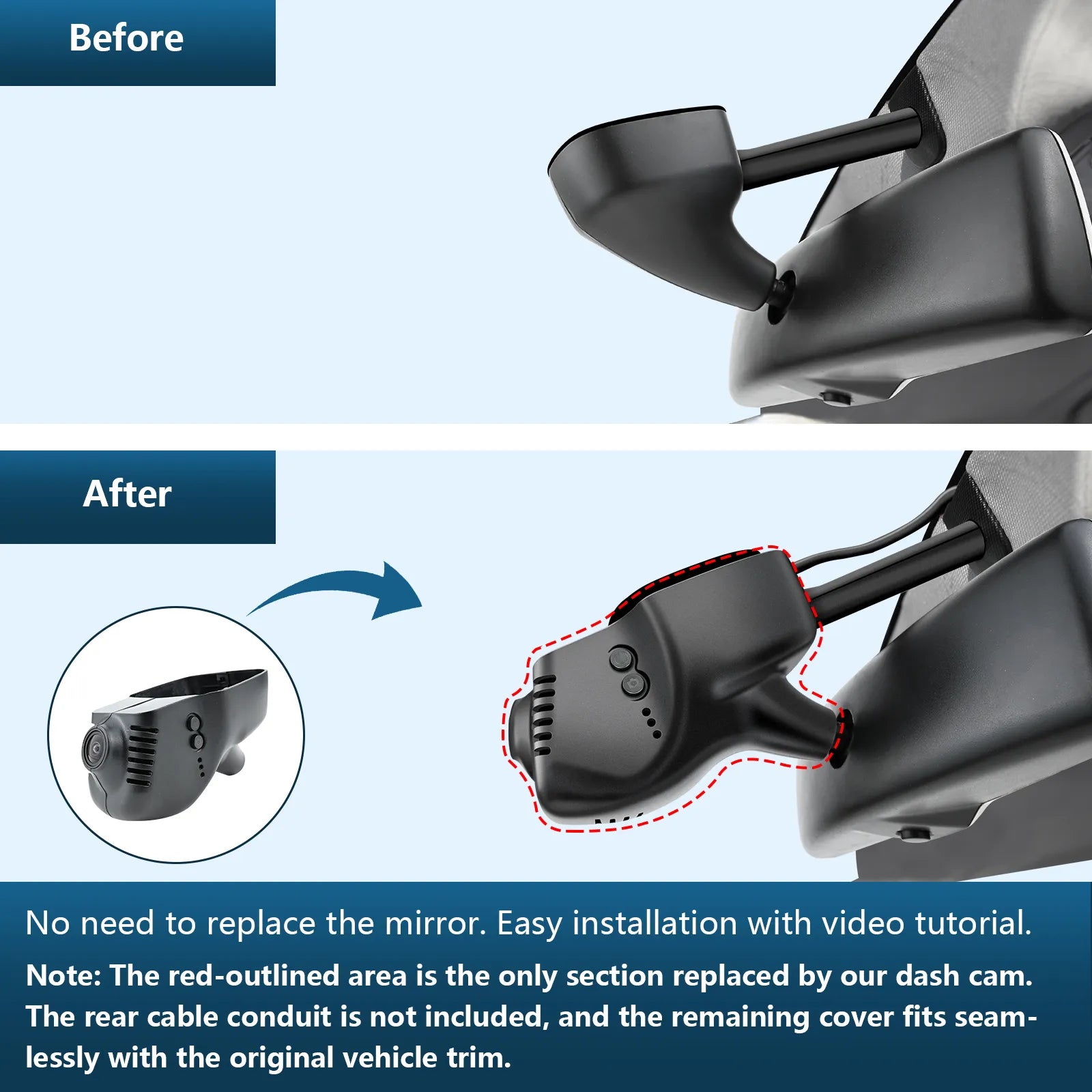 Mangoal Dash Cam for Volkswagen Beetle / Tiguan / Jetta / Eos / Passat & CC (Model B)