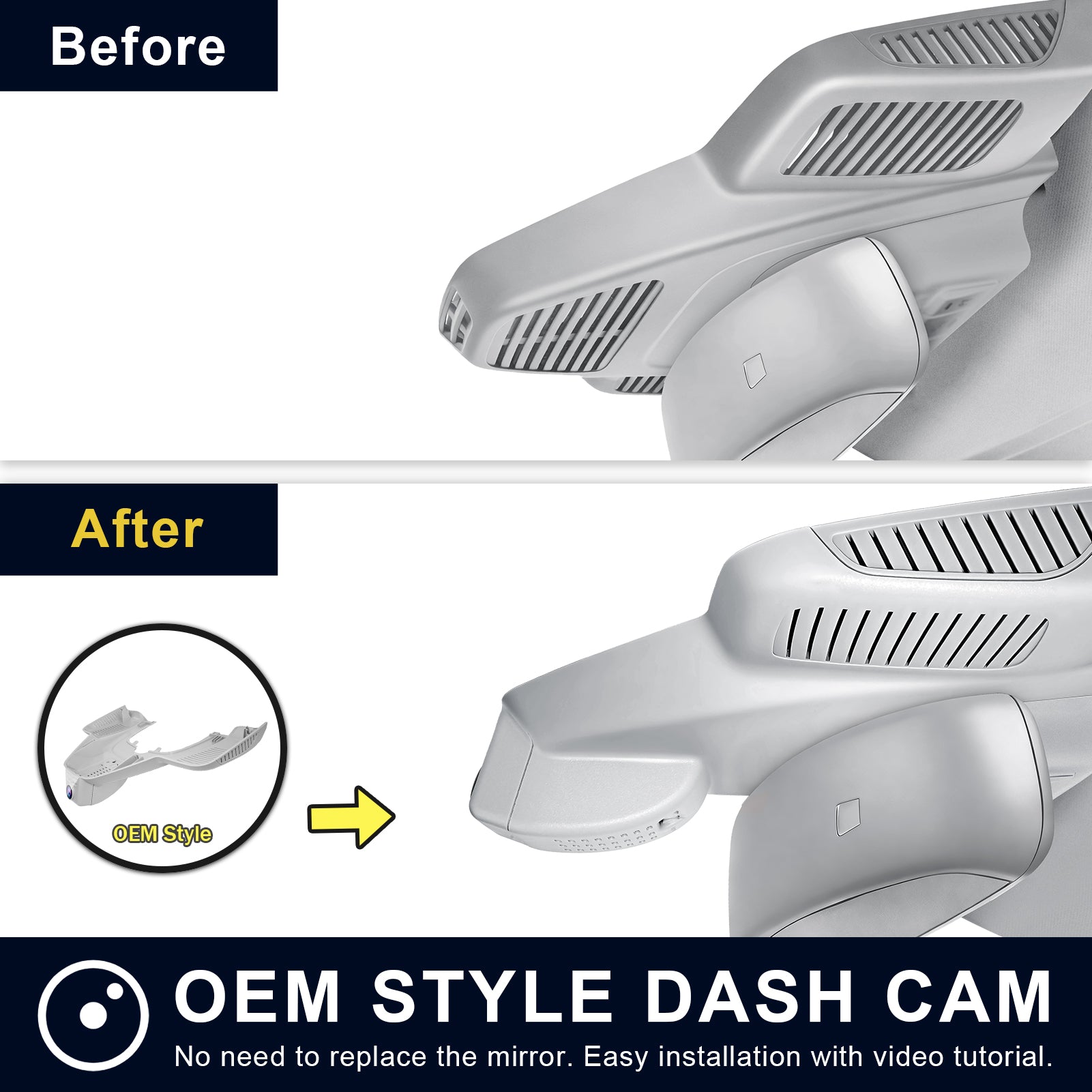 Mangoal HDR Dash Cam, Dual STARVIS 2, for Mercedes-Benz GLE(W166/C292) 2016-2019 & GLS(X166) 2017-2019(Model B)
