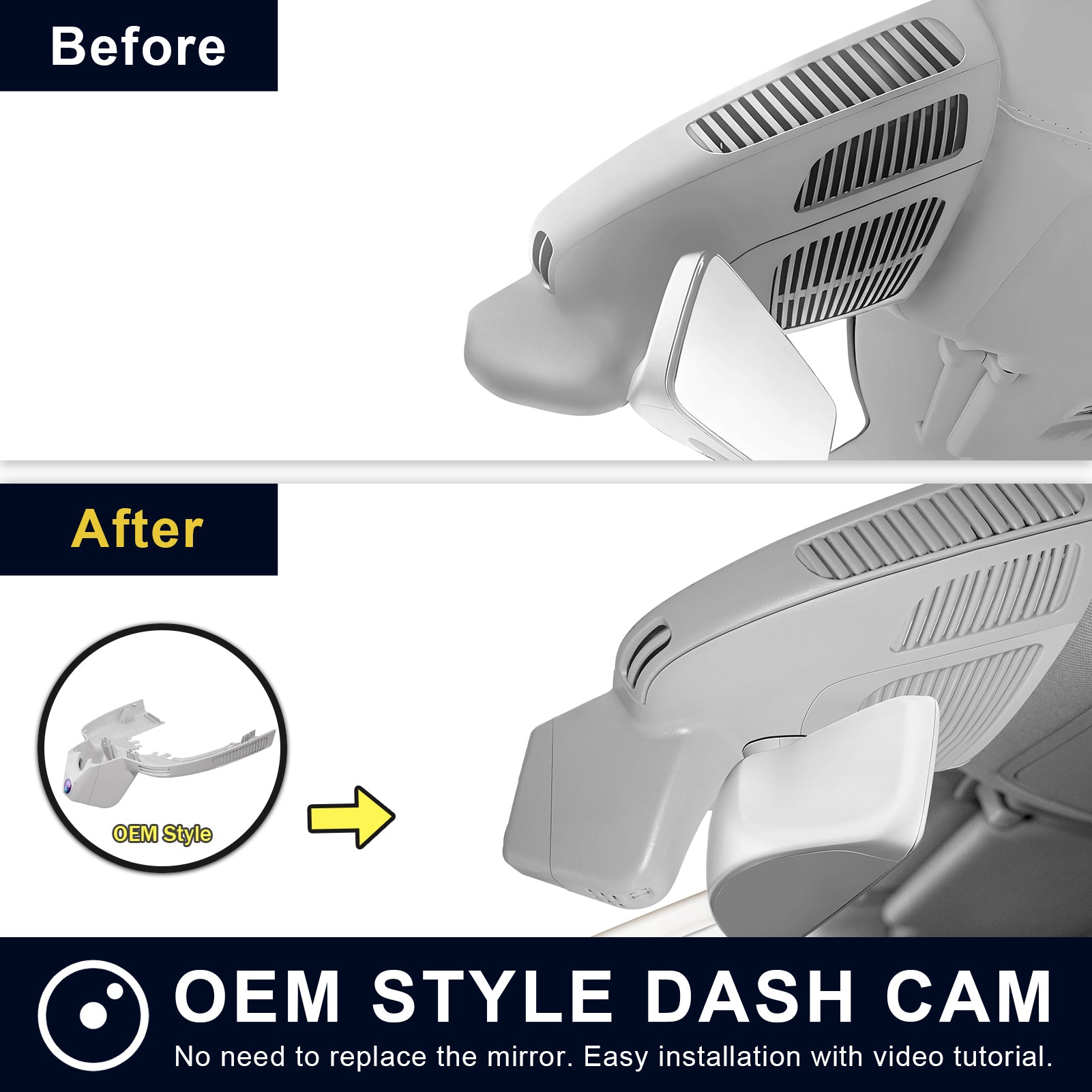 Mangoal HDR Dash Cam, Dual STARVIS 2, for Mercedes-Benz GLE(W167/C167) 2020-2026 & GLS(X167) 2020-2026(Model D)