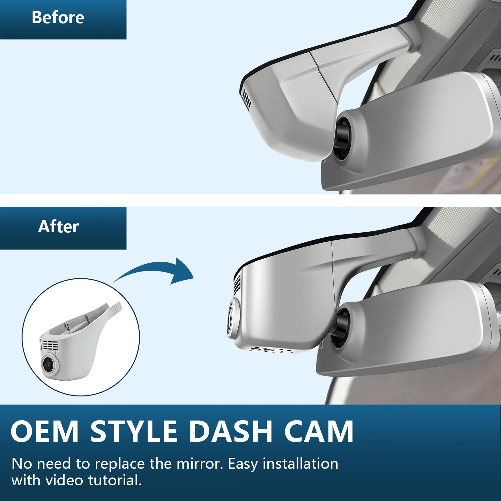 Mangoal Front 4K & Rear 2K HDR Dash Cam, Dual STARVIS 2,  for Volkswagen Touareg 2019-2025 (Model A Gray)
