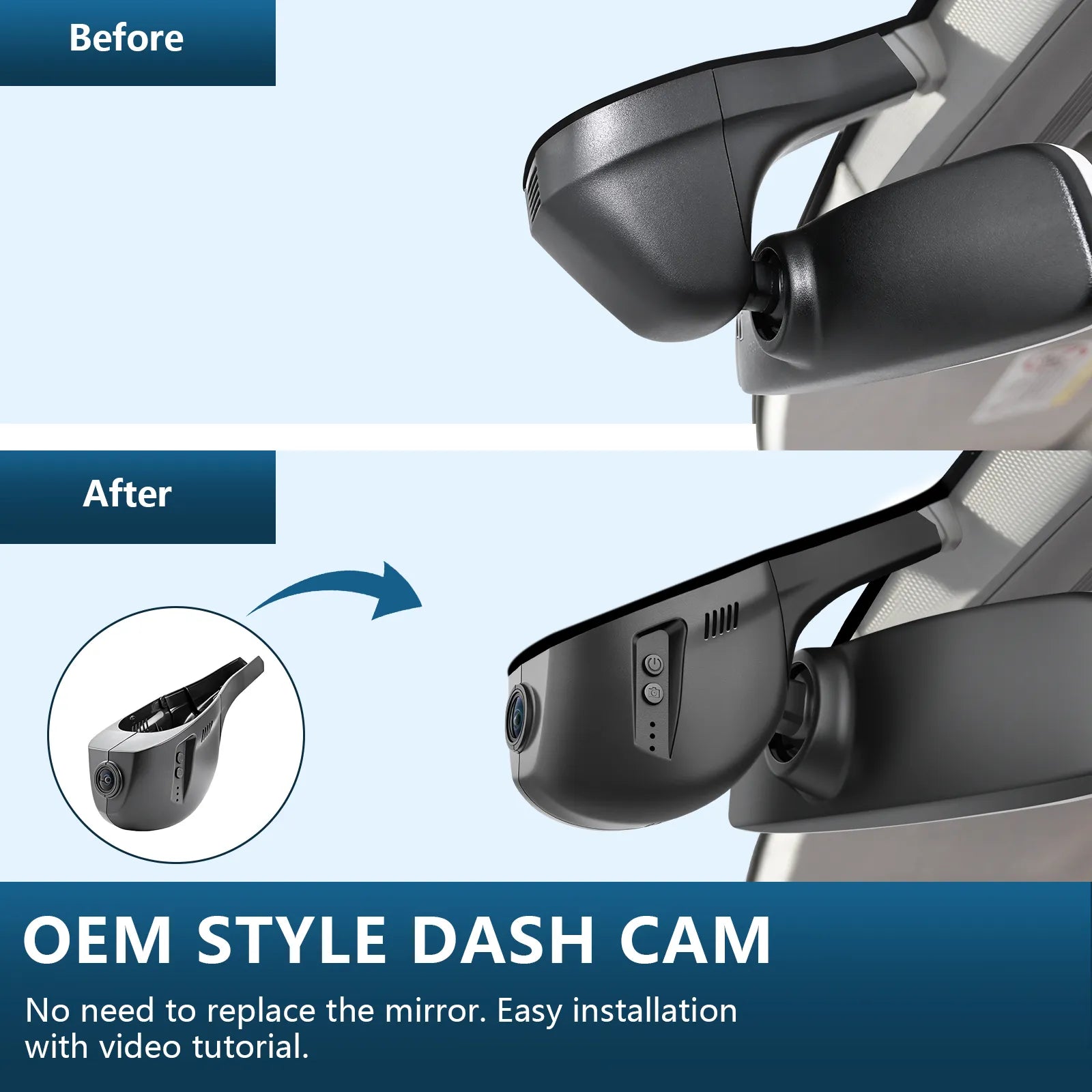 Mangoal Dash Cam for Volkswagen up! & e-up! 2017-2024 (Model A)