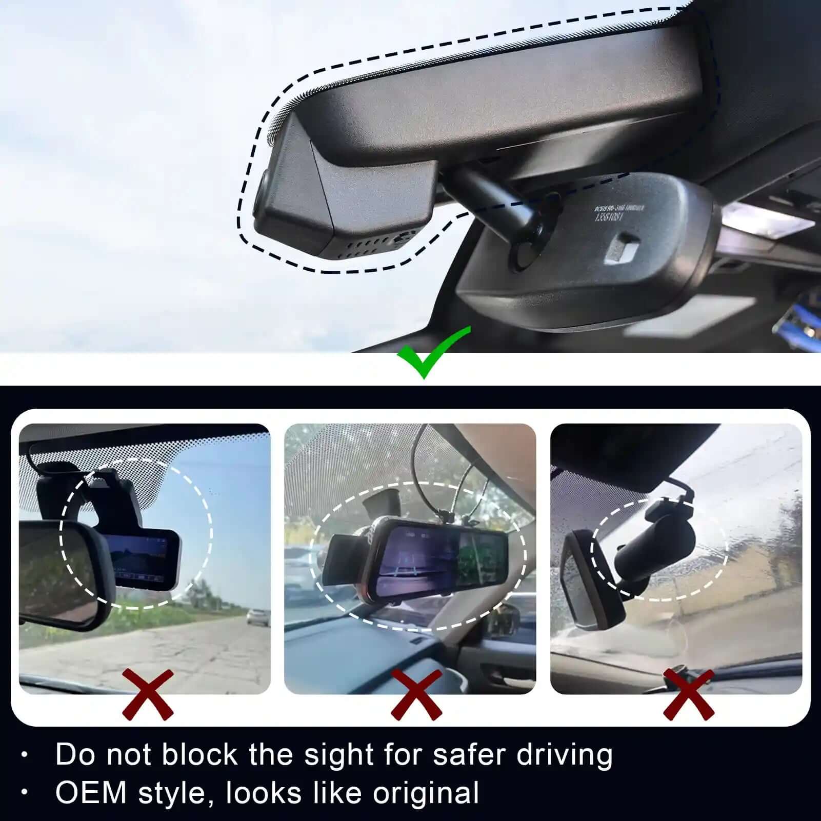 Chevy Malibu right OEM style dash cam