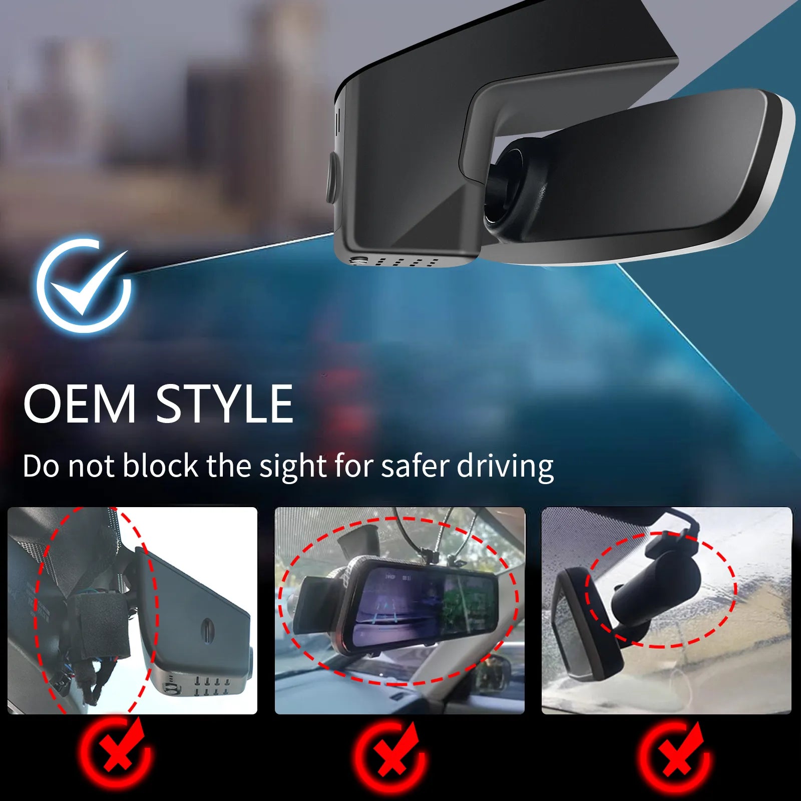 Mangoal Front 4K HDR Dash Cam STARVIS 2 for Volkswagen Touareg 2019-2025 (Model B Black)