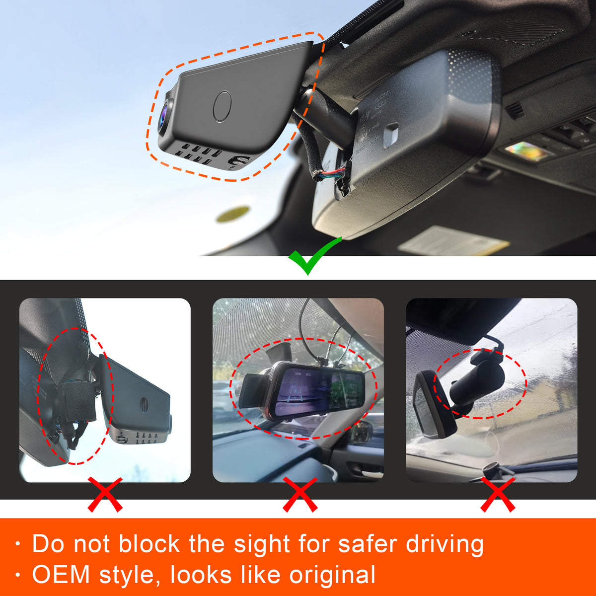 MANGOAL Dash Cam for Ford 1st Gen Maverick 2025 2026 (Model B)