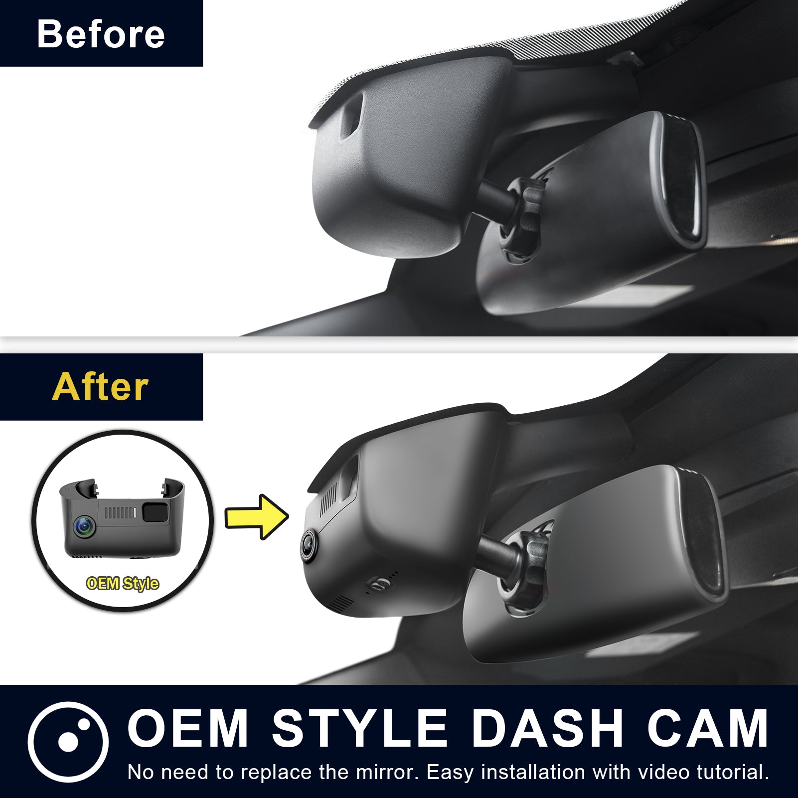 Mangoal Front 4K HDR Dash Cam STARVIS 2 for Jeep Grand Cherokee 2016-2021 & WK 2022 (Model A)