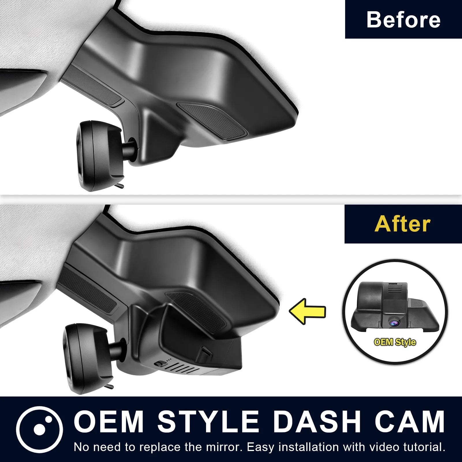 Mangoal Front 4K HDR Dash Cam STARVIS 2 for Dodge Gen5 RAM 1500 2025-2027(Model G)