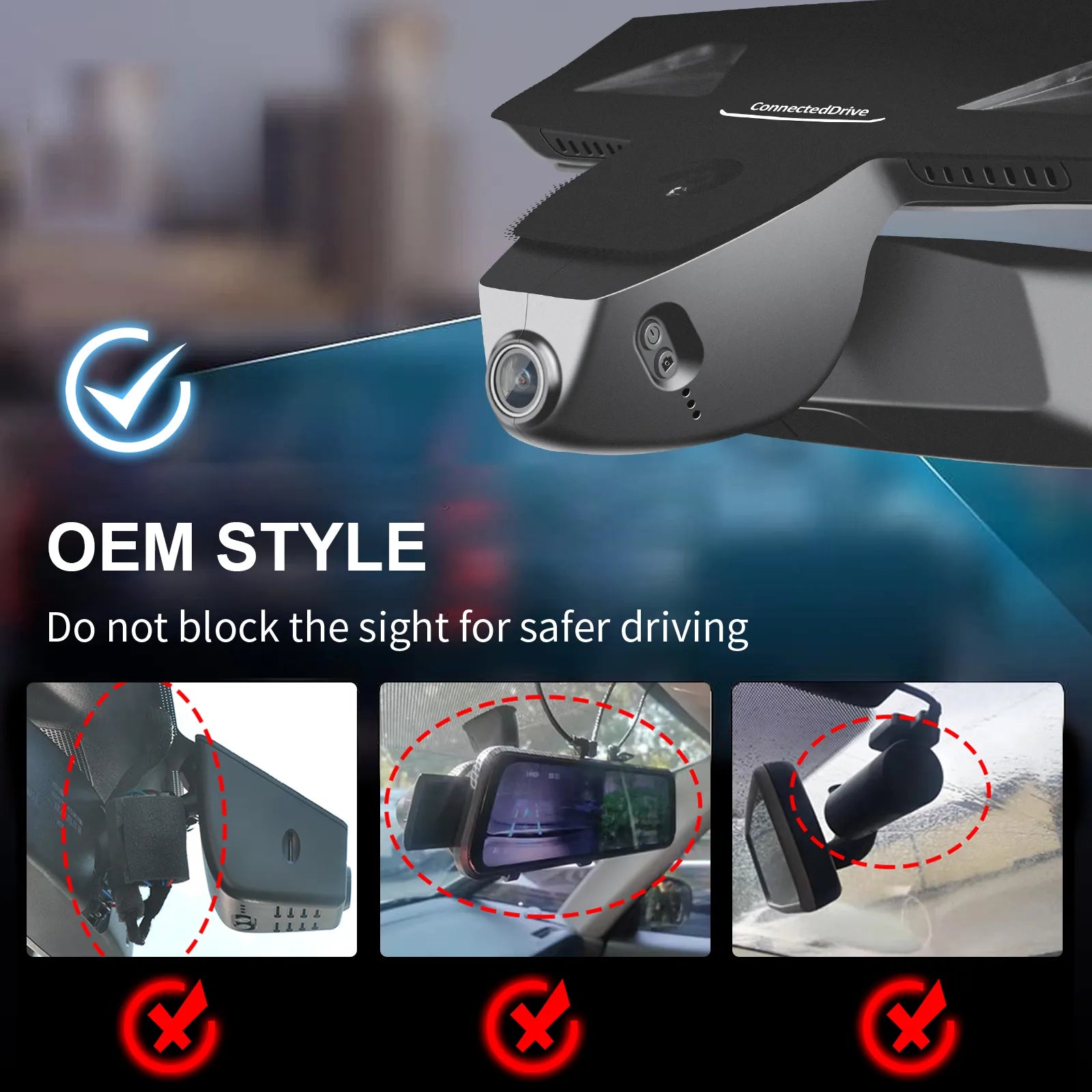 Mangoal Front 4K HDR Dash Cam STARVIS 2 for BMW iX 2022-2026(Model A)