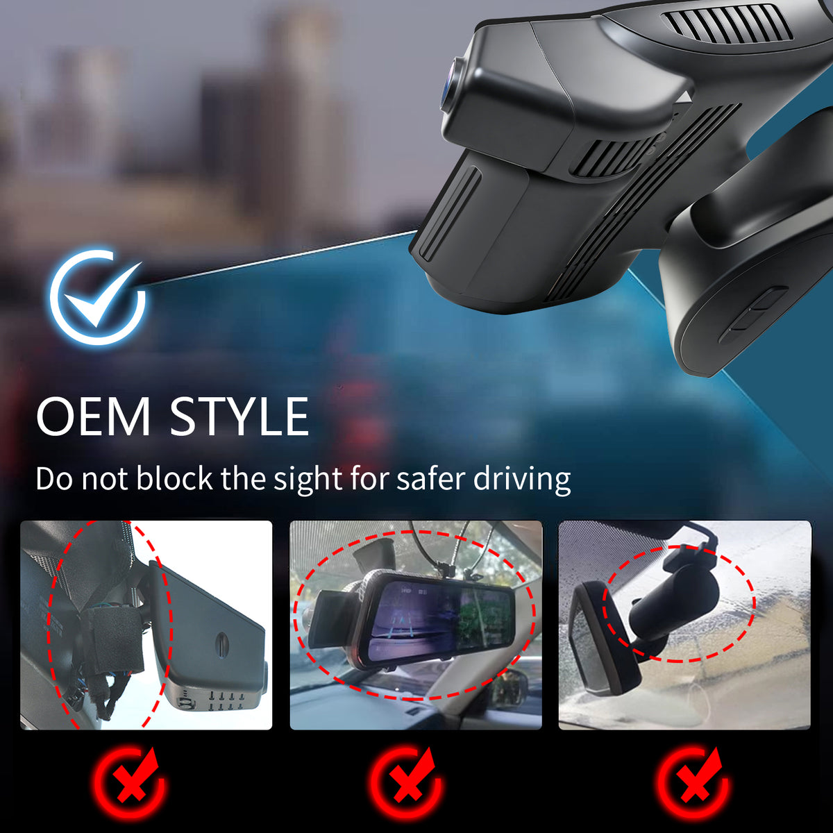 Mangoal HDR Dash Cam STARVIS 2 for Mercedes-Benz S-Class 2012-2021(Model A)