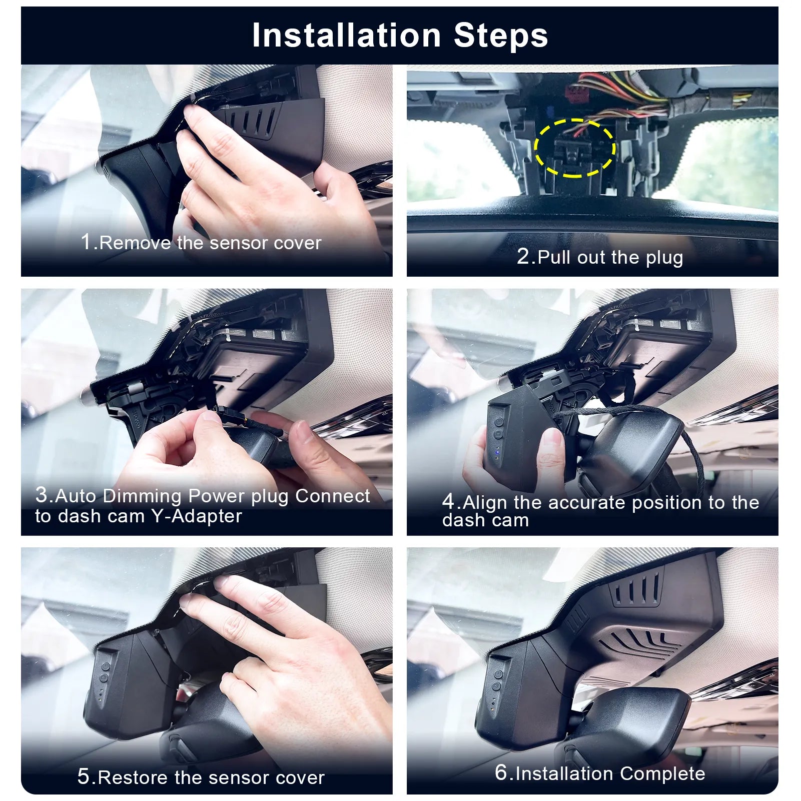Mangoal Front 4K HDR Dash Cam STARVIS 2 for BMW 5 Series Gen7 G30 G31 G38 2018-2023 Select 2017 M5 F90(Model A)