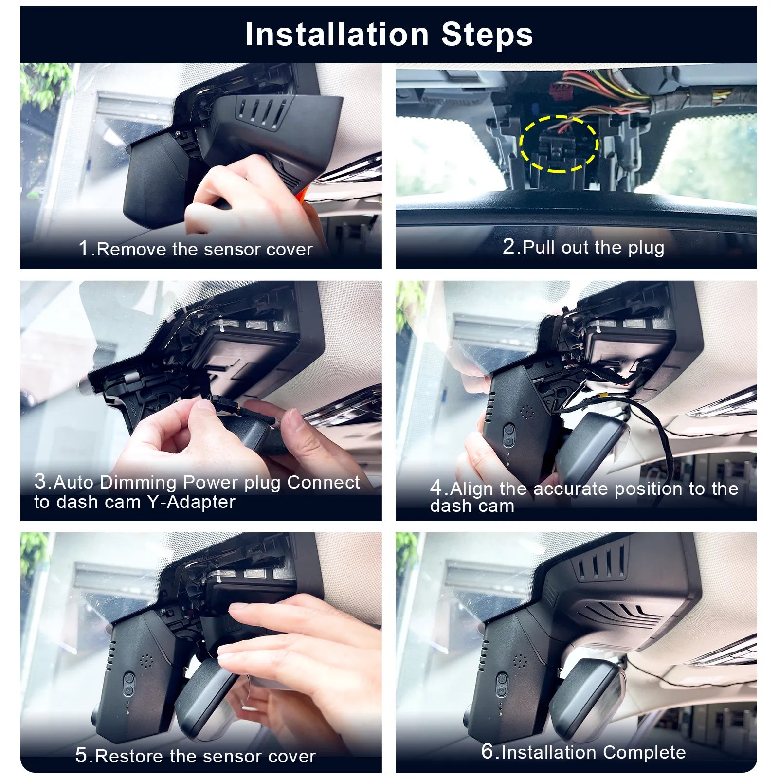 Mangoal Front 4K & Rear 2K HDR Dash Cam, Dual STARVIS 2, for BMW 5 Series Gen7 G30 G31 G38 2018-2023 Select 2017 M5 F90(Model B)