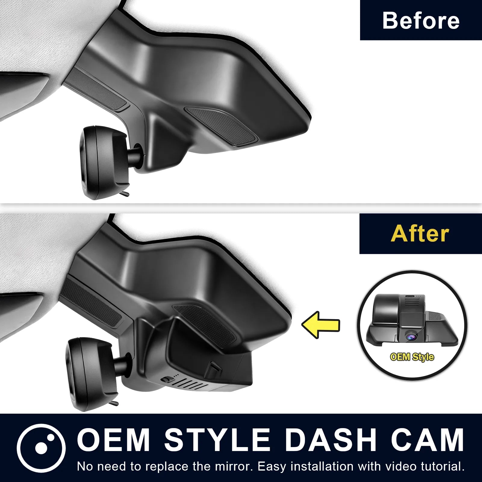 Mangoal Front 4K & Rear 2K HDR Dash Cam, Dual STARVIS 2, for Dodge Gen5 RAM 1500 2025-2027(Model G)