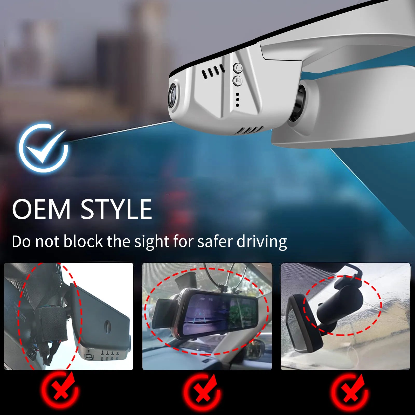 Mangoal Front 4K HDR Dash Cam STARVIS 2 for Volkswagen Golf & Golf GTI & Golf R MK 7/7.5/8 2015-2025 (Model B Gray)