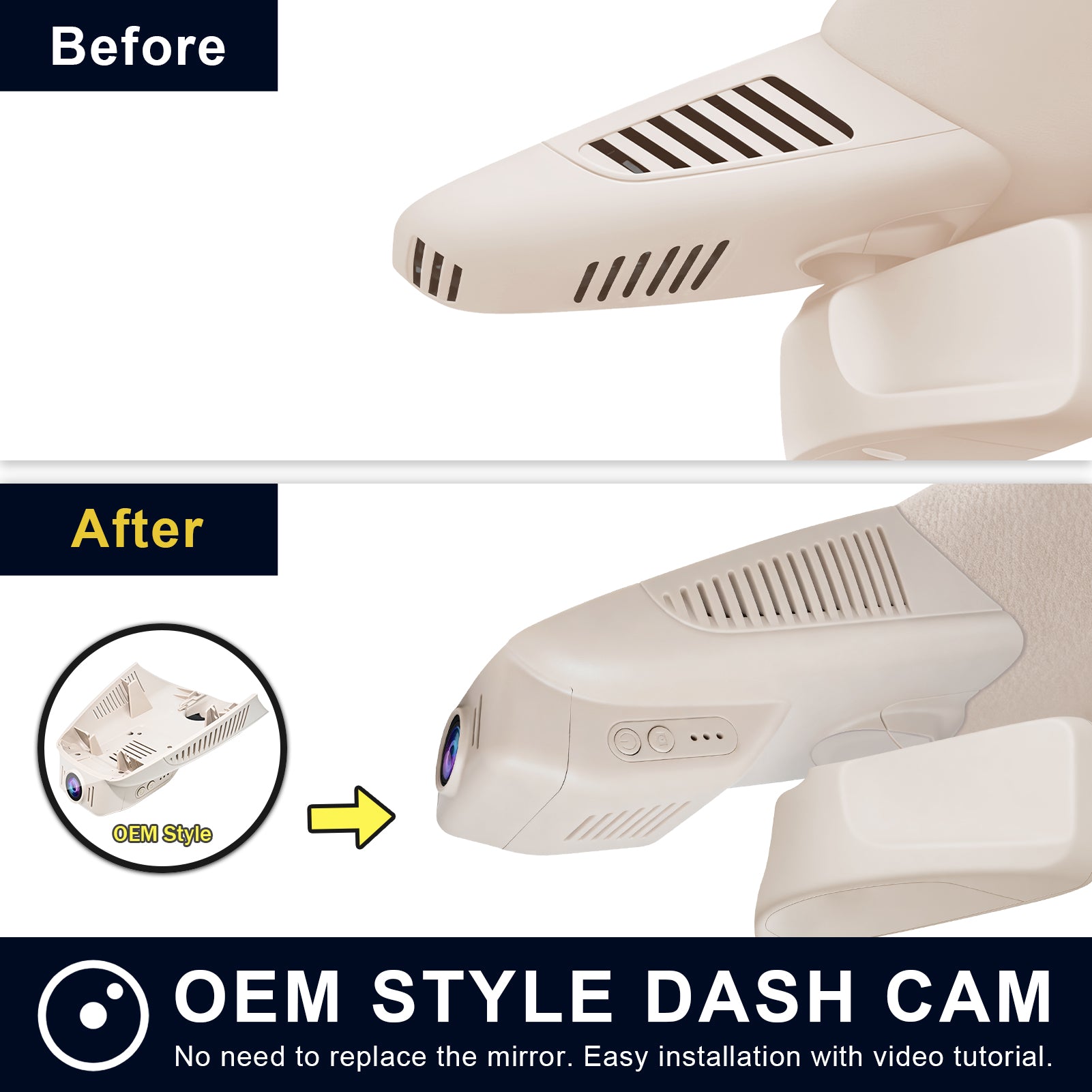 Mangoal Dash Cam for Mercedes-Benz E-class W213 Gen5 2017-2023 & E53 E63 AMG 2018-2024 (Model A)