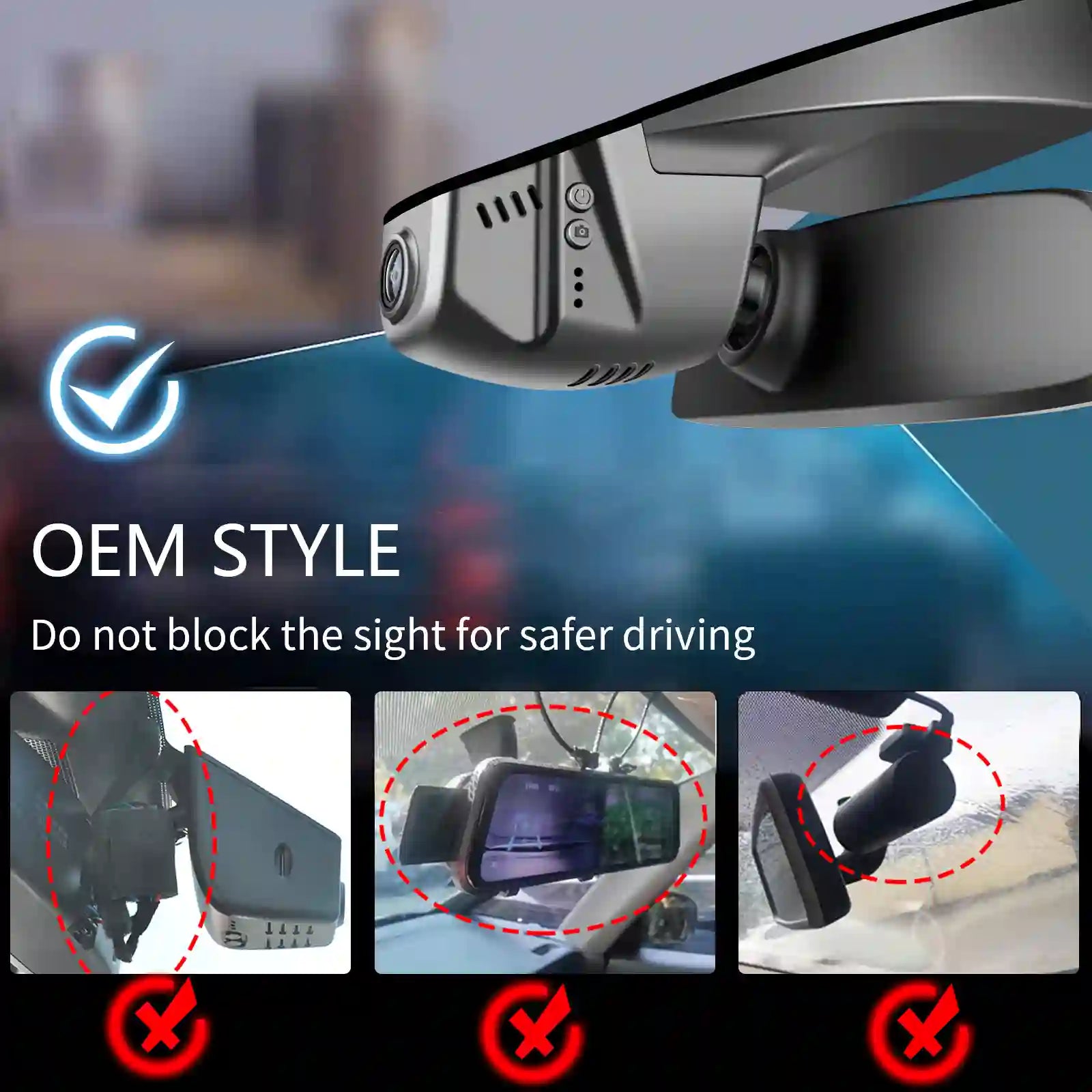 Mangoal Front 4K & Rear 2K HDR Dash Cam, Dual STARVIS 2,  for Volkswagen Touran 2016-2022 2024 (Model B Black)